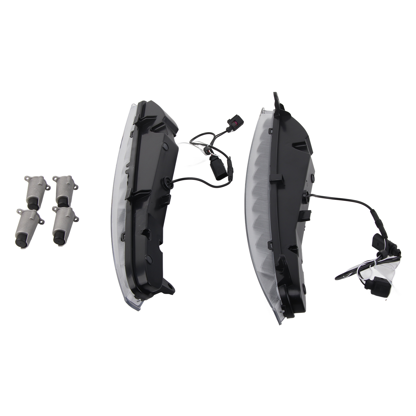 1 Paar Zweifarbige Led-tagfahrlichter Mit Blinkern Und Nebelscheinwerfern Für Q7 06-09