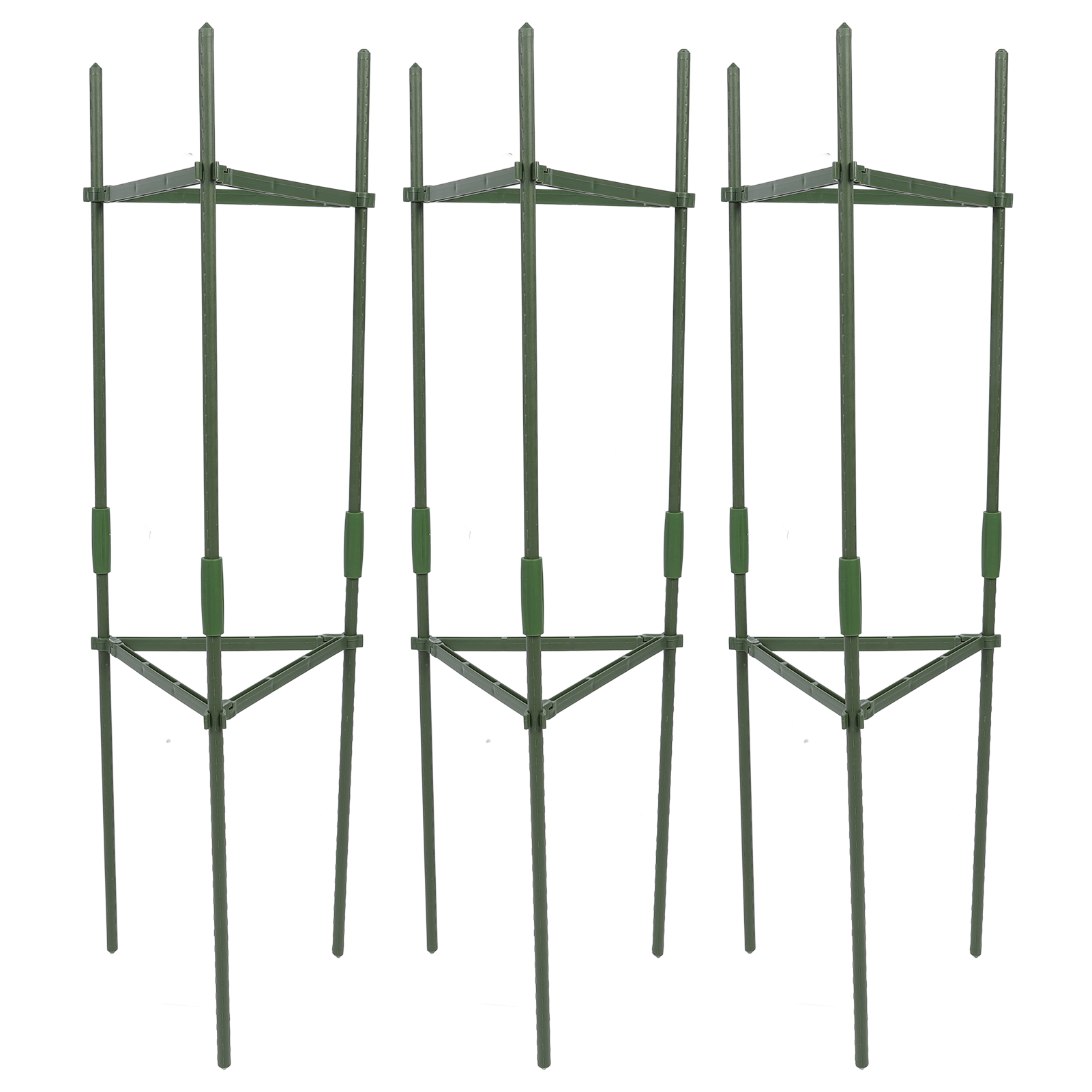 Set Mit 3 Stabilen, Dreieckigen Tomatenstützen, Rankgitter Für Tomatenpflanzen, Geeignet Für Garten Und Töpfe, Für Drinnen Und Draußen, 80 Cm / 31,5 Zoll