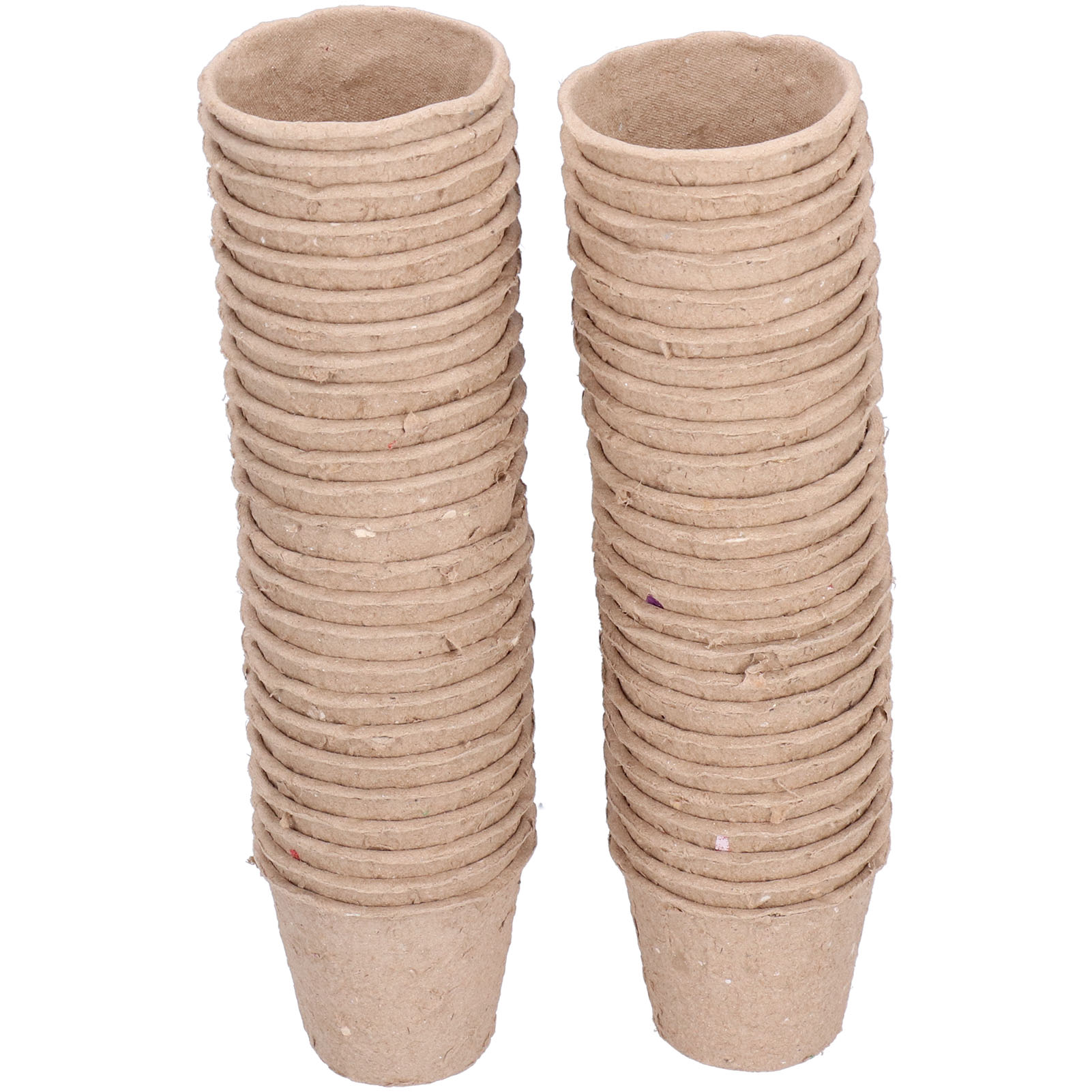 Packung Mit 50 Runden, 6 Cm Großen Torftöpfen, Biologisch Abbaubar, Für Sämlinge Und Jungpflanzen. Pflanzzubehör.
