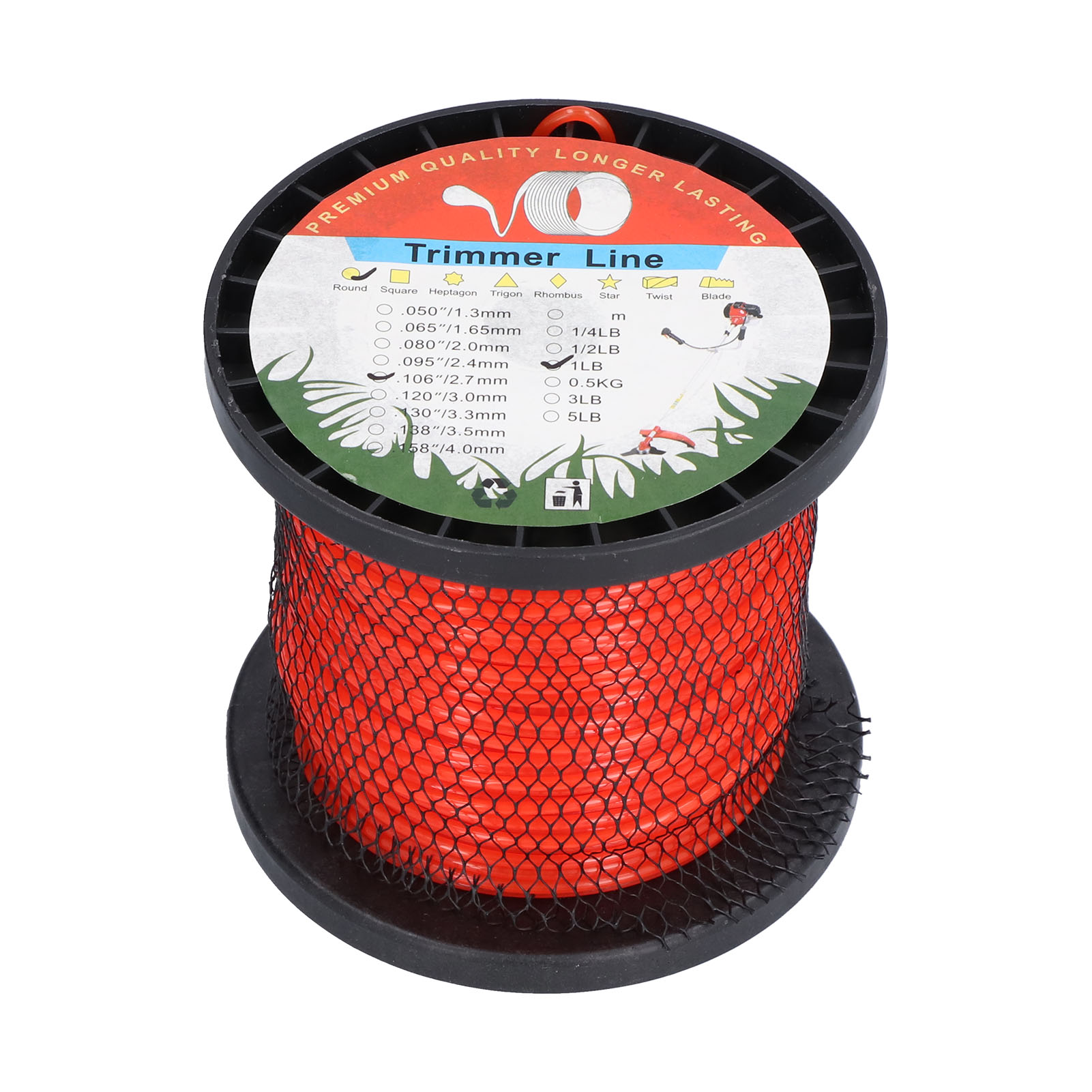 Runder 2,4 Mm Nylon-trimmerfaden, 120 M, Für Rasen Und Garten.