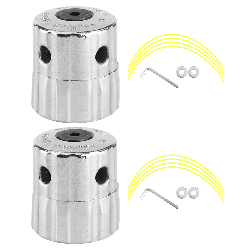 Set Mit 2 Trimmerköpfen Aus Aluminiumlegierung Inklusive Ersatzfäden Für Rasenmäher