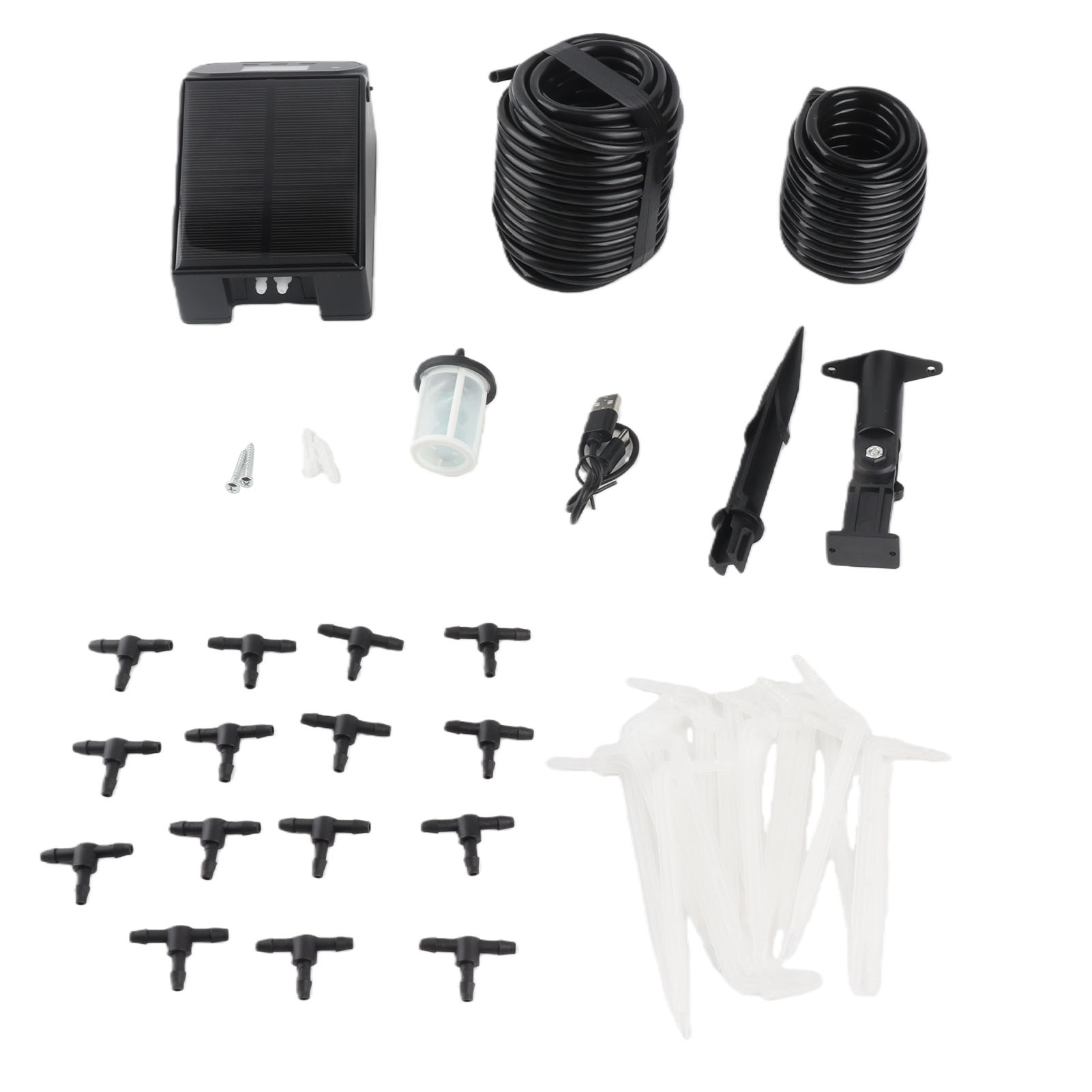Ip65 Wasserdichtes, Solarbetriebenes Automatisches Bewässerungssystem, Wandmontiertes Tropfbewässerungsset Für Balkon Und Garten.