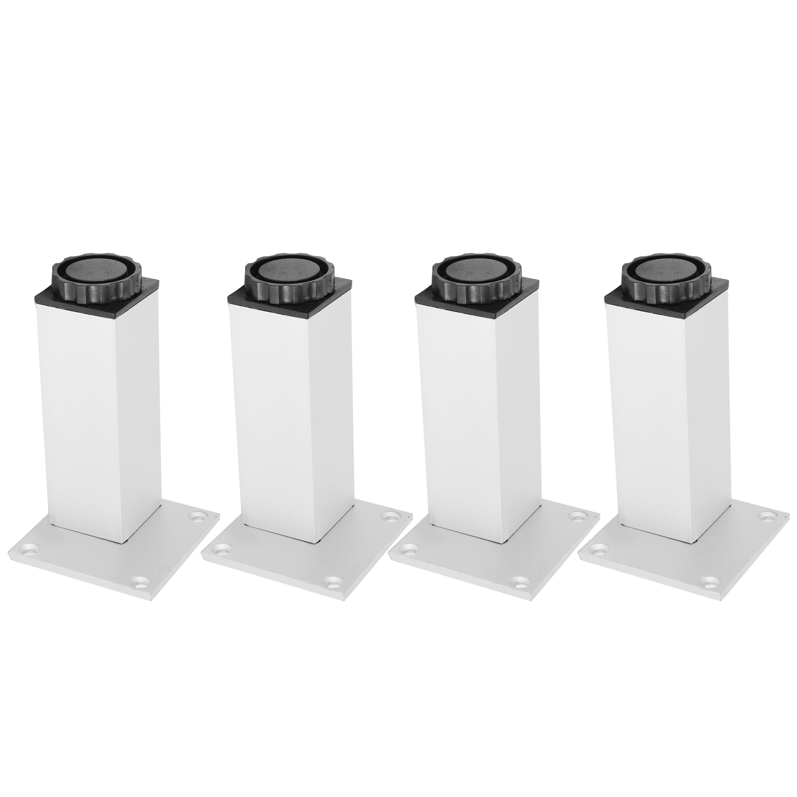 Set Mit 4 Verstellbaren, Quadratischen Sofafüßen Aus Aluminiumlegierung, Für Möbel Und Schränke, 120 Mm