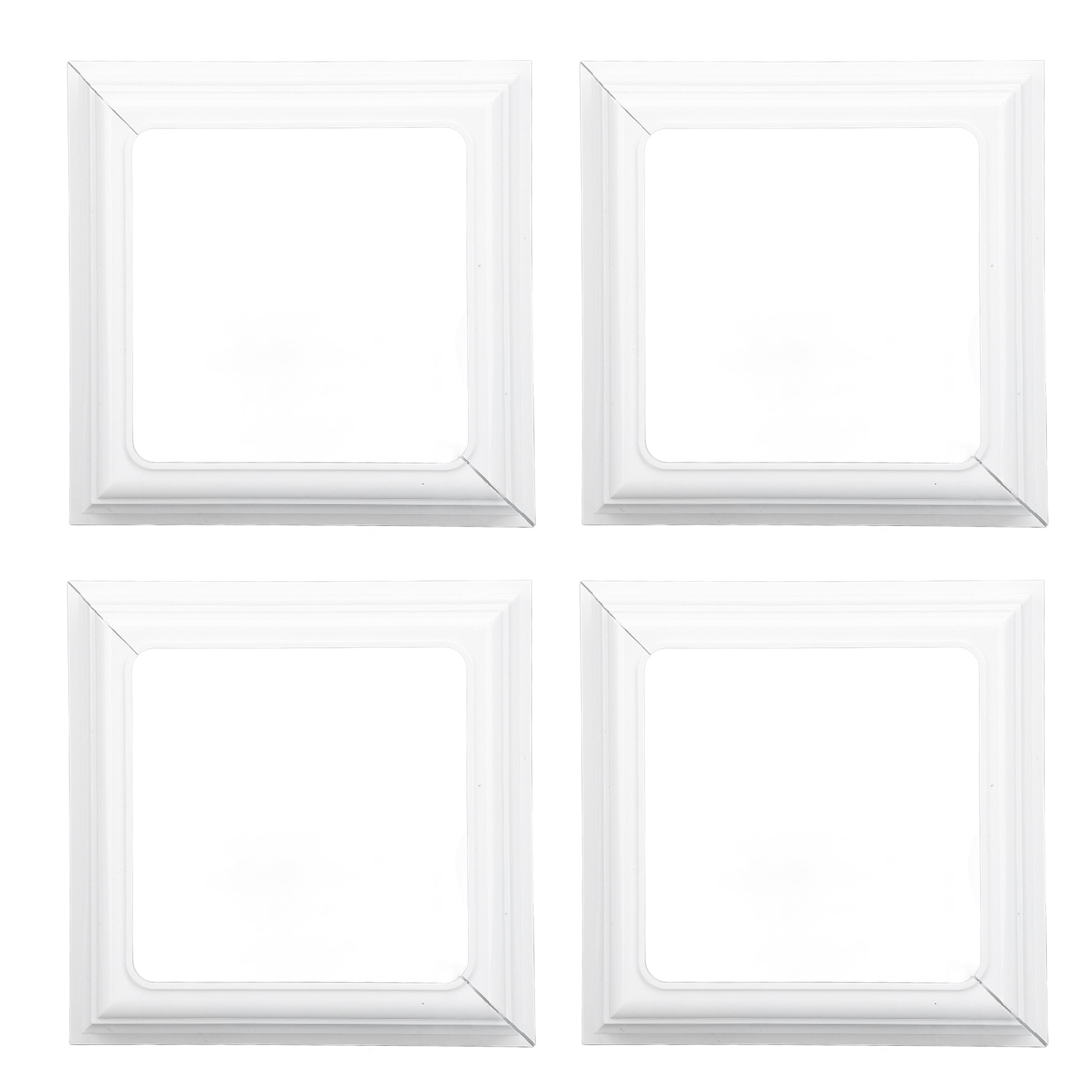 Set Mit 4 Geteilten Vinyl-pfostenabdeckungen, 10 X 10 Cm Dekorative Hülle Für Terrassenpfosten, Zaun- Und Verandageländer.