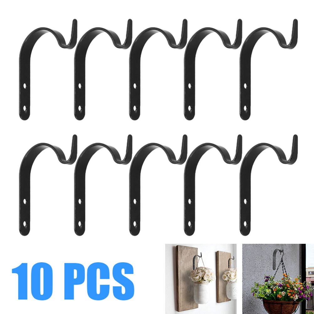 Set Mit 10 Wandhalterungen Aus Eisen Für Pflanzen Und Blumen Zum Aufhängen An Töpfen.