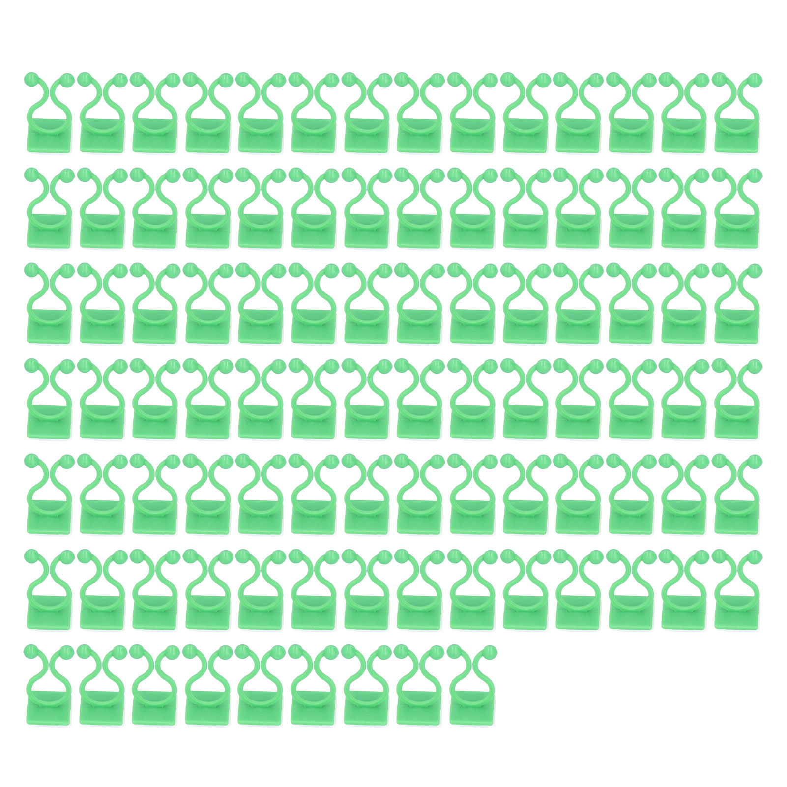 100 Selbstklebende, Wandmontierte Pflanzenclips (grün)