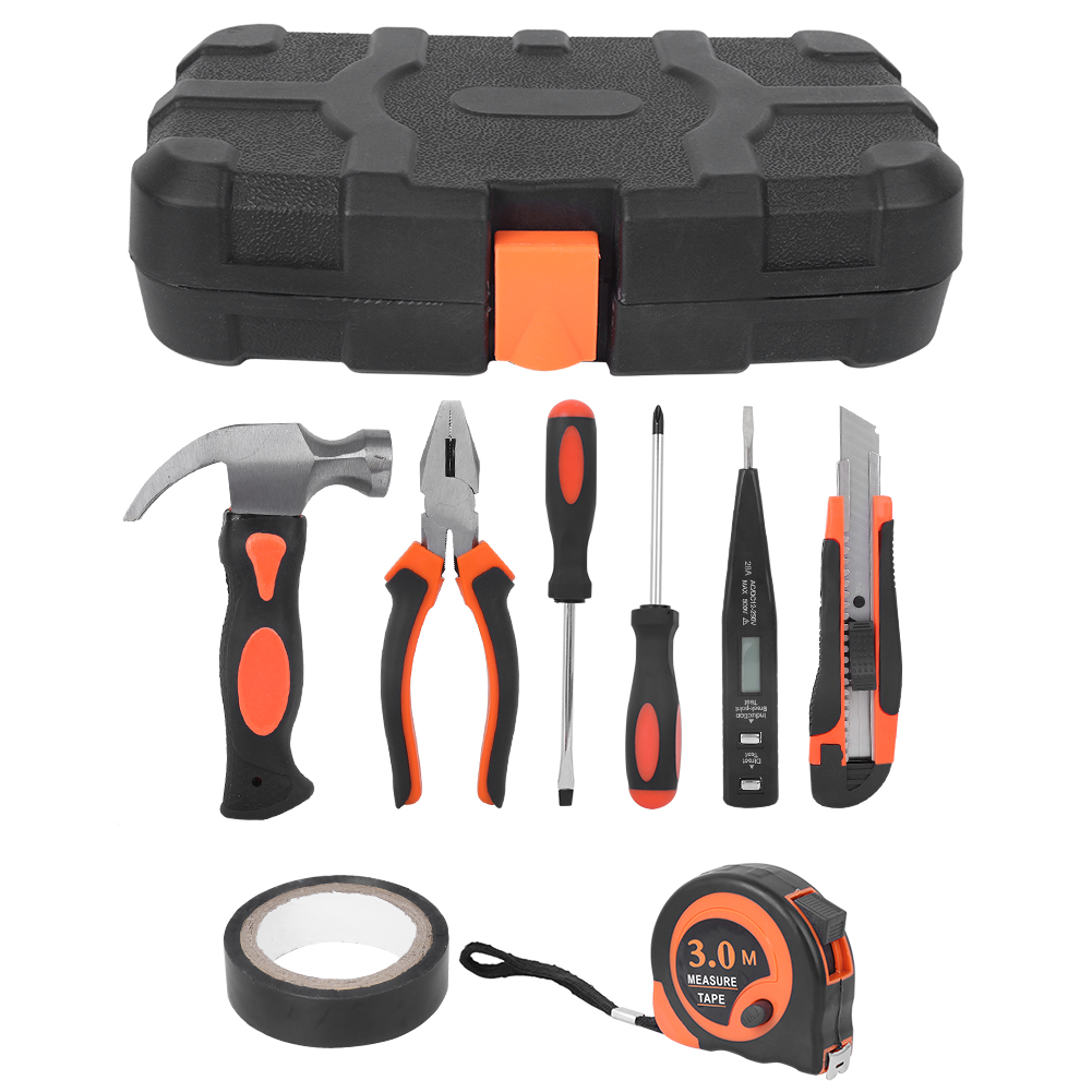 9-teiliges Haushaltsreparaturset Inklusive: Zangen, Schraubendreher, Isolierband Und Handwerkzeugen.