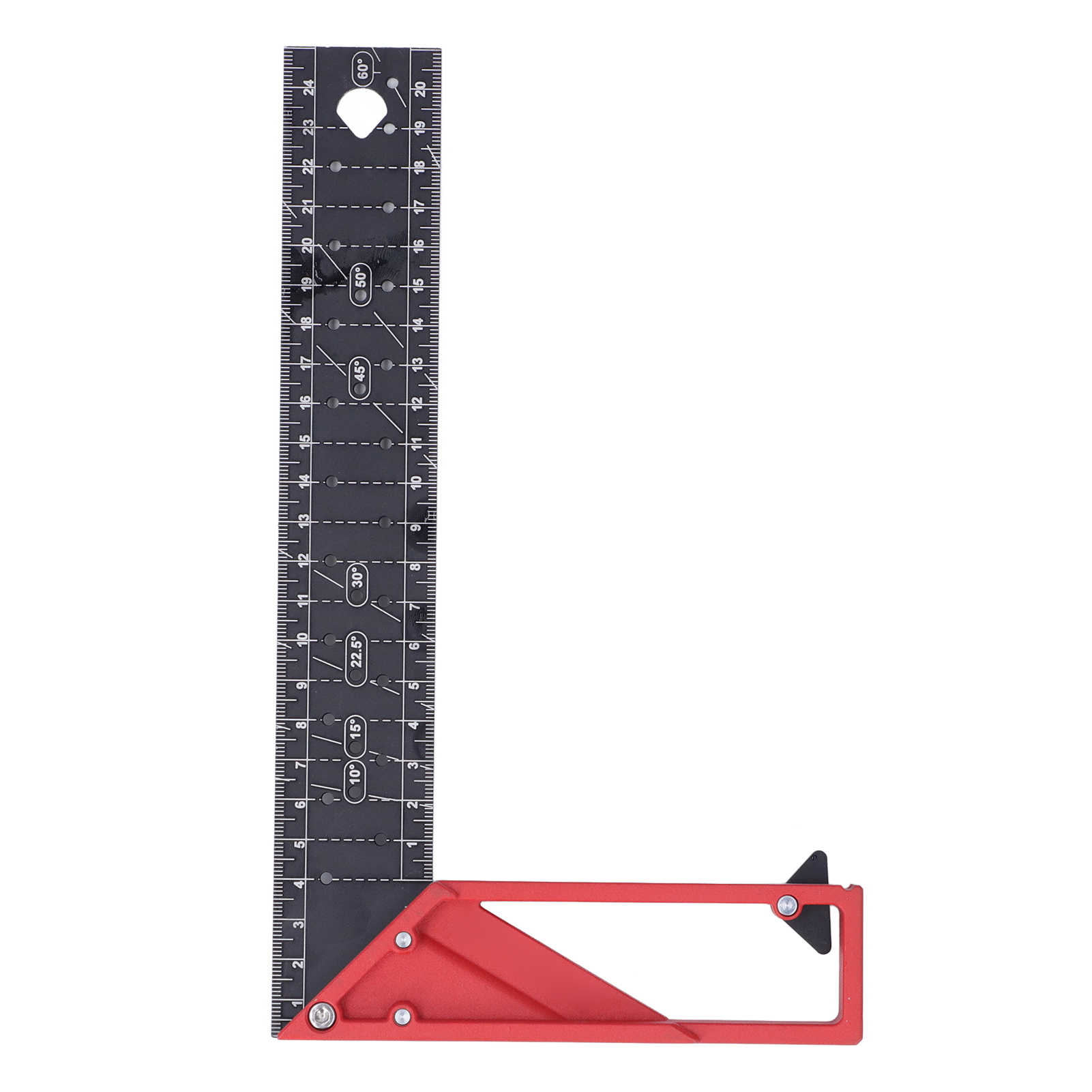 Rechtwinkliger Lineal Für Die Holzbearbeitung, 30°, 45°, 90°, Einstellbare Dicke Bis Zu 3 Mm, Hohe Präzision, Universell Für Messungen Von 25 Cm / 9,84 Zoll.