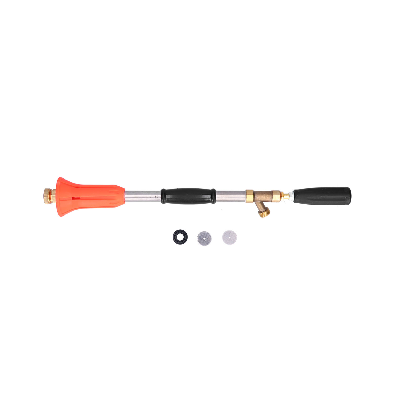 Verstellbare, Tragbare Landwirtschaftsspritze Mit Großer Reichweite, G1/2 Außengewinde, Orange/rot, Hochdruck, Große Reichweite, Zum Aufschrauben.