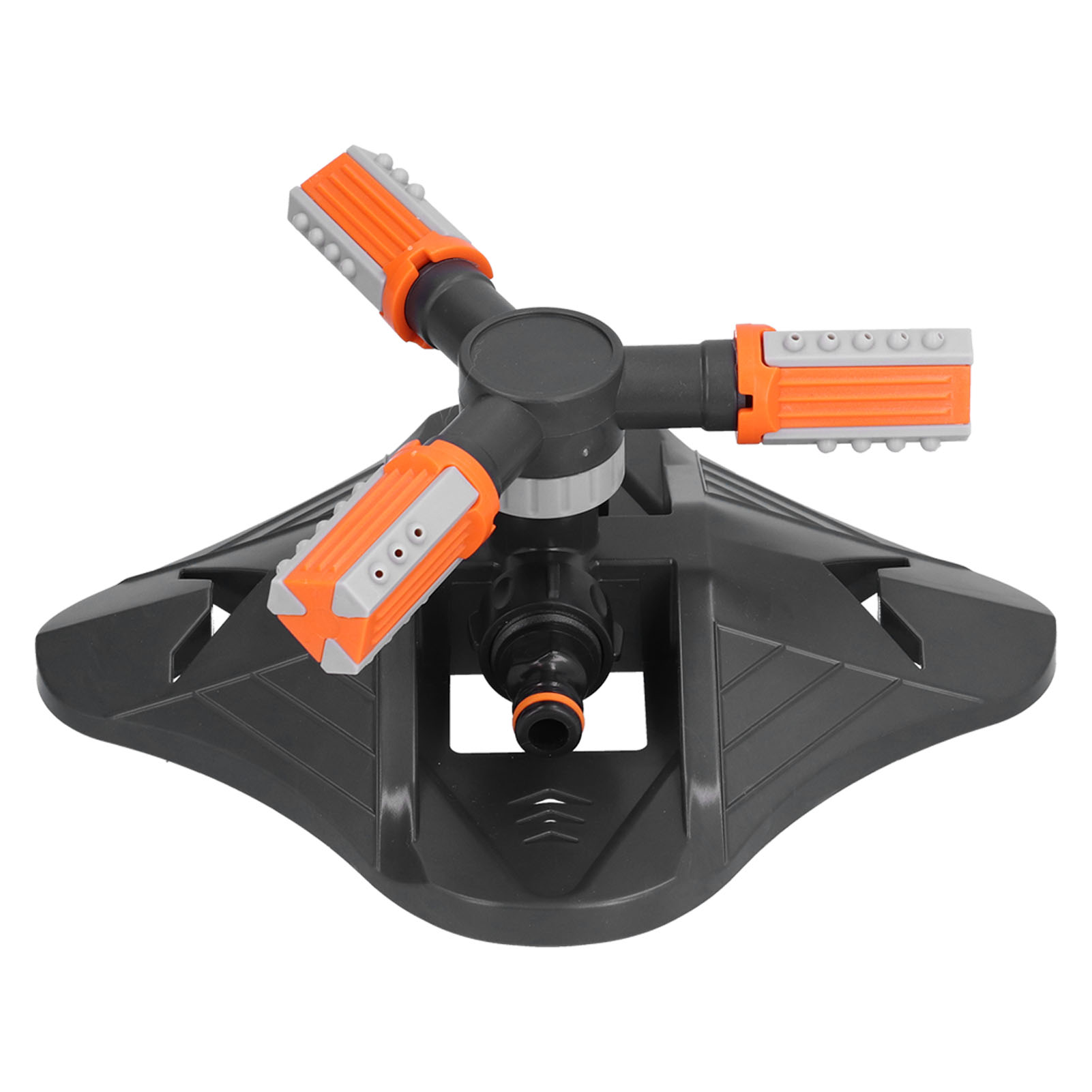 Automatischer Dreiarm-regner Für Rasen Und Blumen, Orange, Ideal Für Die Gartenbewässerung.
