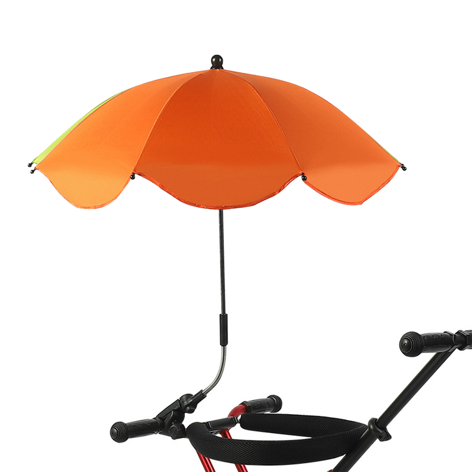 Stuhlschirm Mit Klemme, Tragbarer Sonnenschirm Für Kinderwagen, Orange