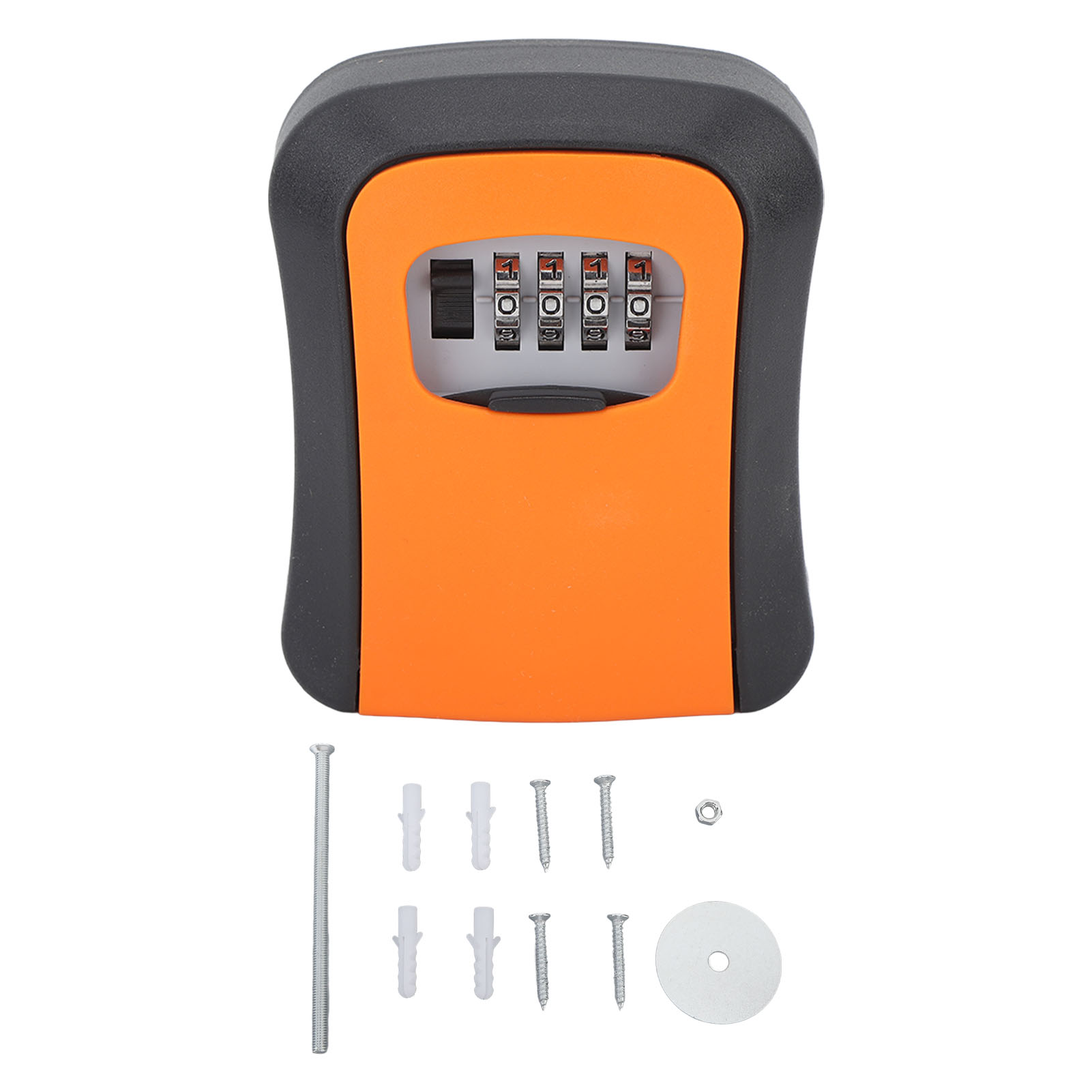 Wandmontierter Kombinationsschlüsselsafe Für Außenschlüssel, Kapazität Für 5 Schlüssel, Orange Farbe (mit Staubschutzhaube).