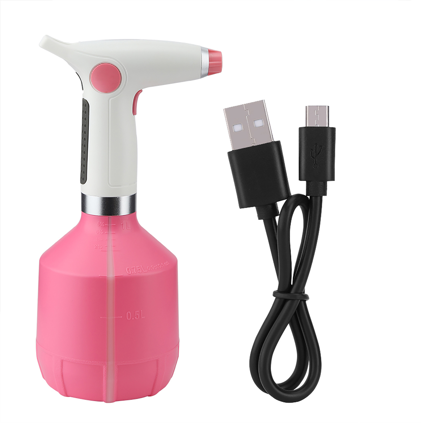 Wiederaufladbarer Elektrischer Sprüher Mit Usb-anschluss Zum Bewässern Von Blühenden Pflanzen (rosa)