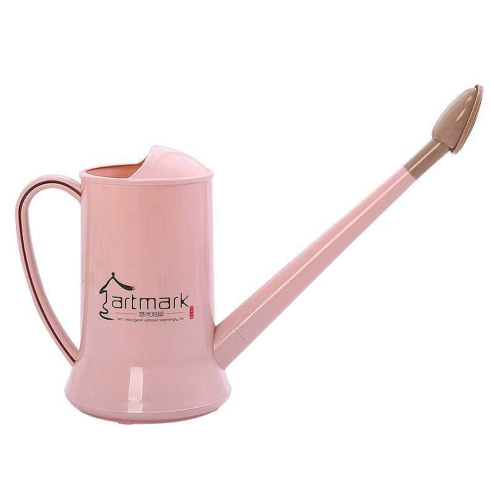 Dicke 2-liter-gießkanne Mit Langem Ausguss, Leicht, Für Zimmer- Und Gartenpflanzen, Blumen Und Balkone, Rosa