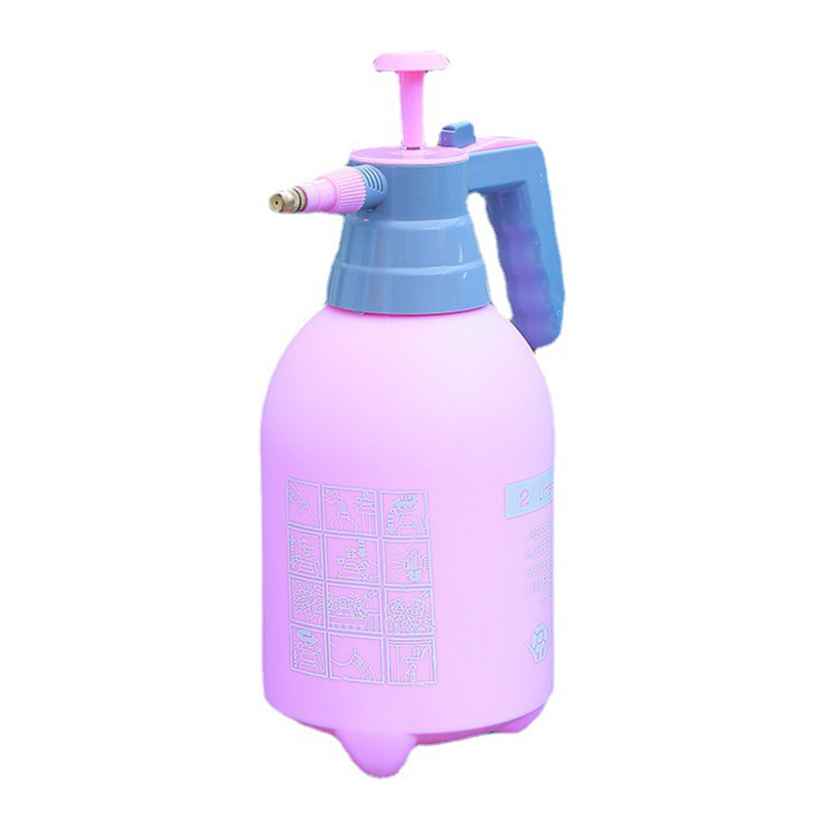 2-liter-gartenspritze Aus Kunststoff Mit Dickem Wassertank Und Hochdruck, Rosa.