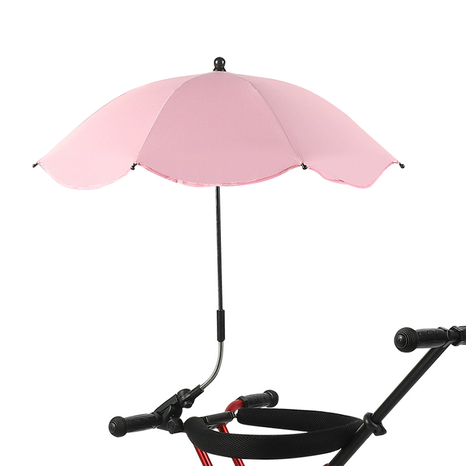 Stuhlschirm Mit Klemme, Rosa Tragbarer Sonnenschirm Für Kinderwagen Auf Der Terrasse