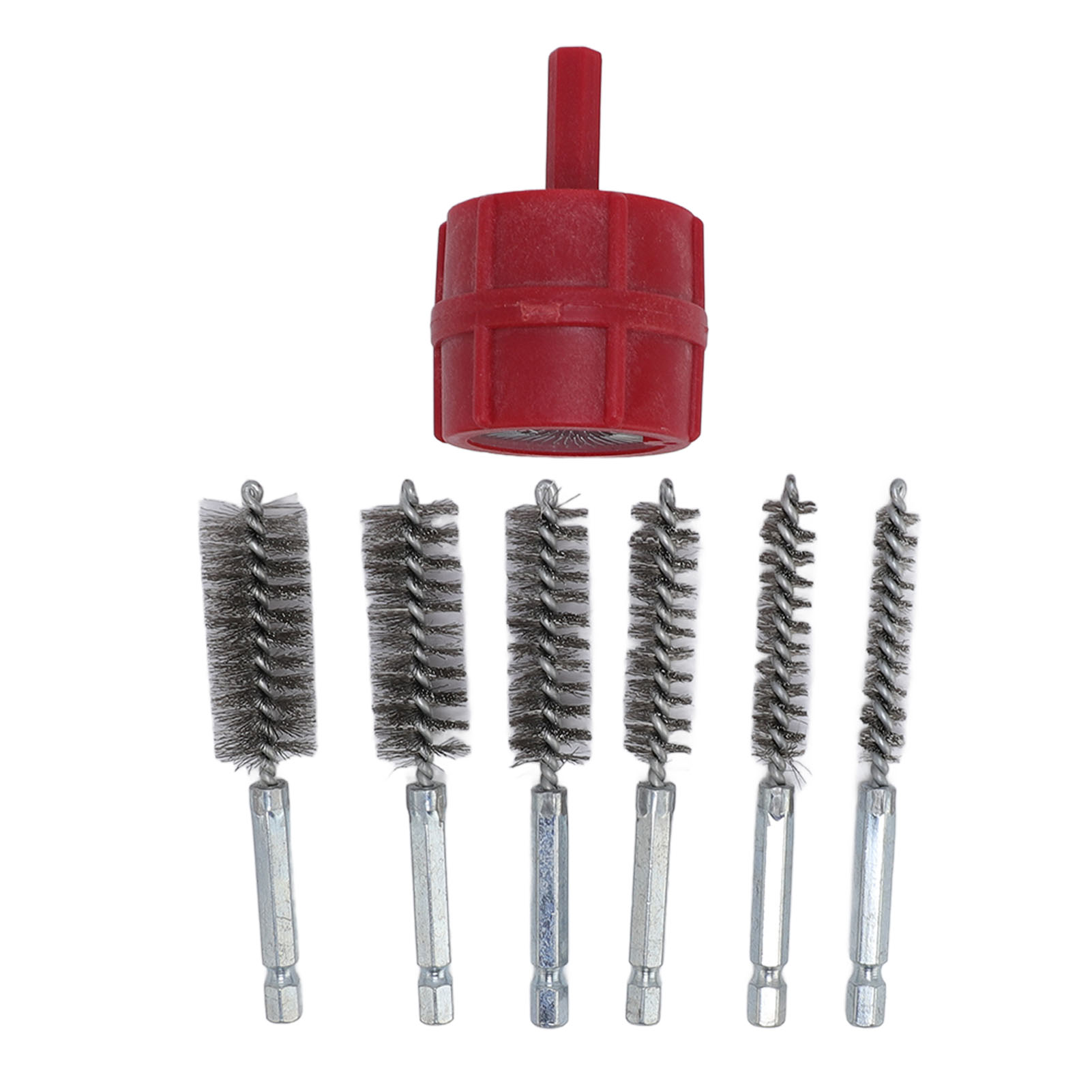 Batteriepol-reinigungsbürste (6er-set) Mit 6,35 Mm (1/4 Zoll) Sechskantschaft Für Kupferrohre Und -fittings (rot)