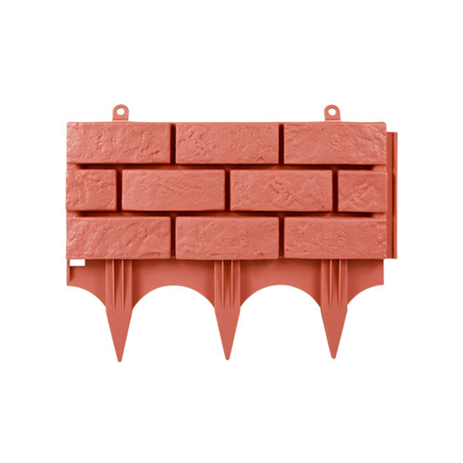 Rote Blumenbeeteinfassungen, Moderner Und Minimalistischer Stil, Backsteinoptik, Aus Kunststoff, Für Gehwege Und Rasenflächen.