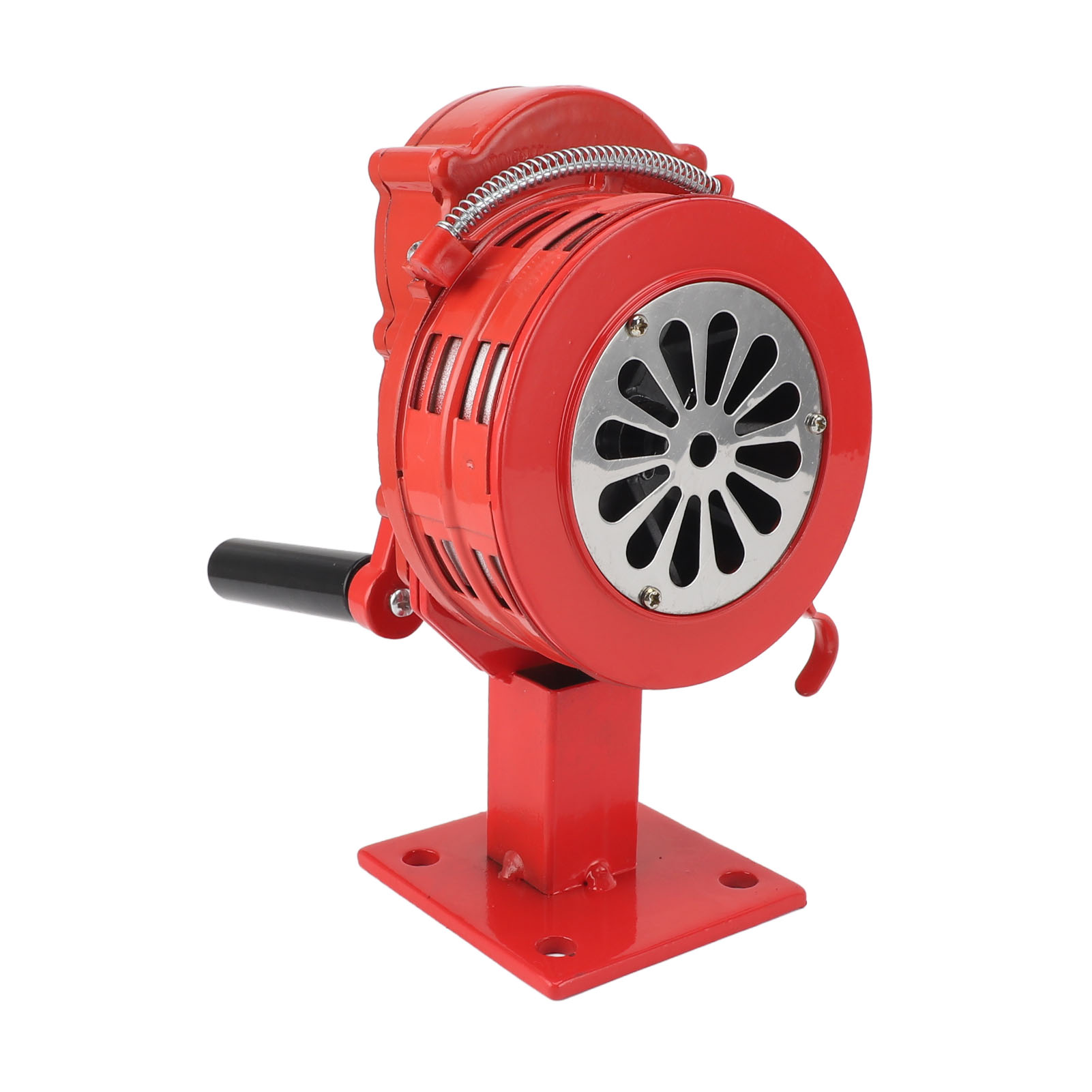 Kurbelsirene Aus Aluminiumlegierung, 110 Db, Leistungsstark, Tornado-alarm, Rot.