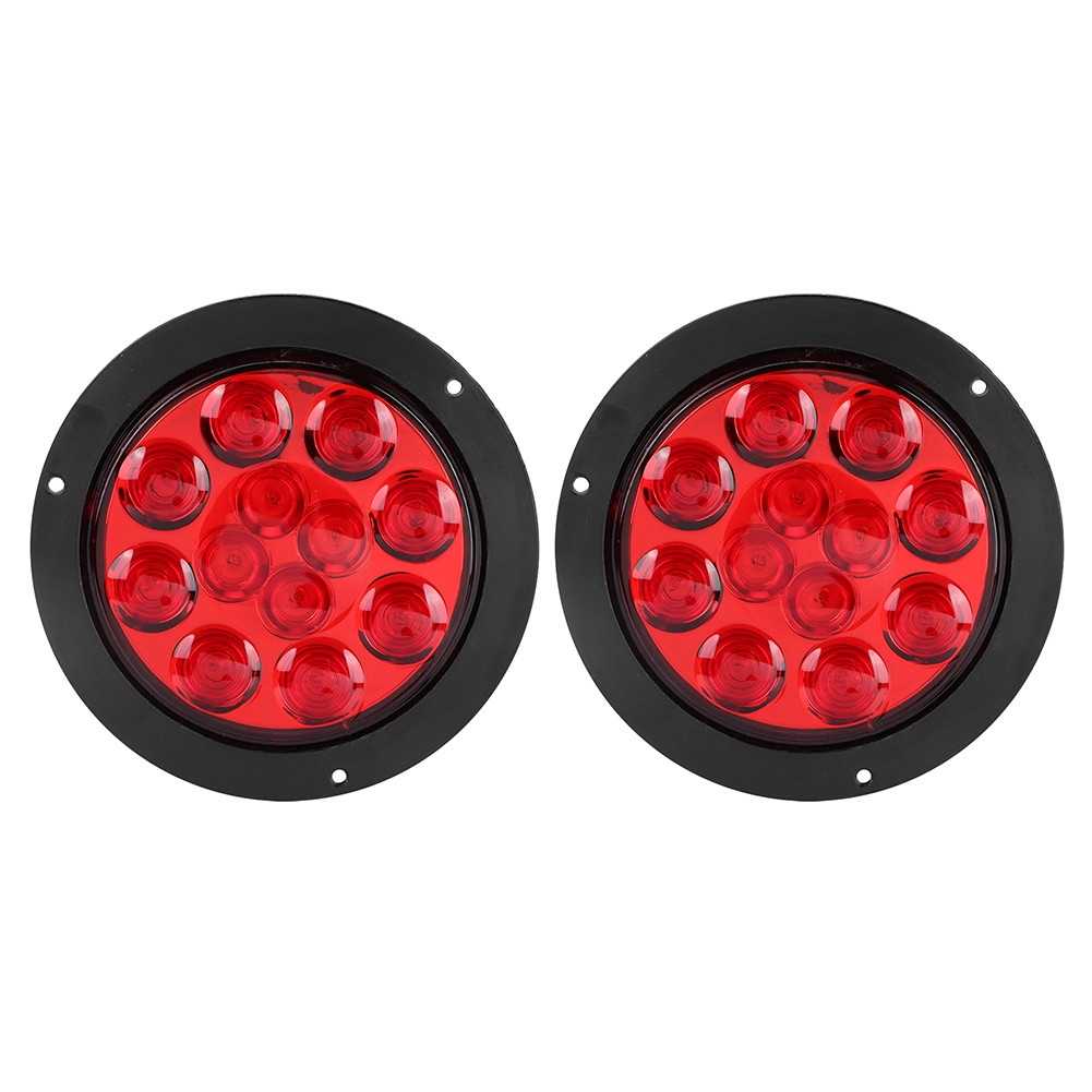 Set Aus 2 Rücklicht- Und Nebelscheinwerfern, 4 Zoll, 24 V, 12 Leds, Ip65, Für Lkw Und Anhänger (rot)