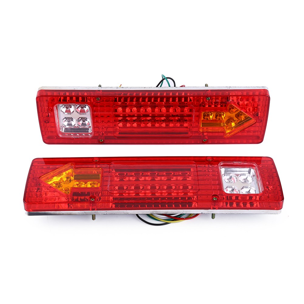 2 Led-rückleuchten 12v, 19 Leds, Rot, Für Pkw Und Lkw.