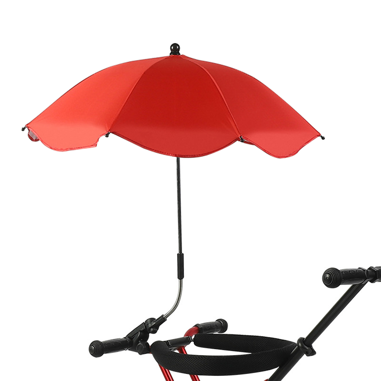 Stuhlschirm Mit Klemme, Tragbarer Sonnenschirm Für Kinderwagen, Rot