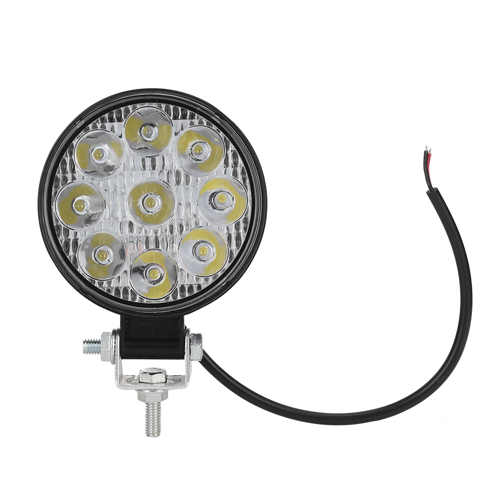Mini-rundarbeitsleuchte 27 W Mit 9 Leds, Zusatzleuchte Für Auto, Motorrad, Lkw, Gabelstapler, Boot, Schwarz