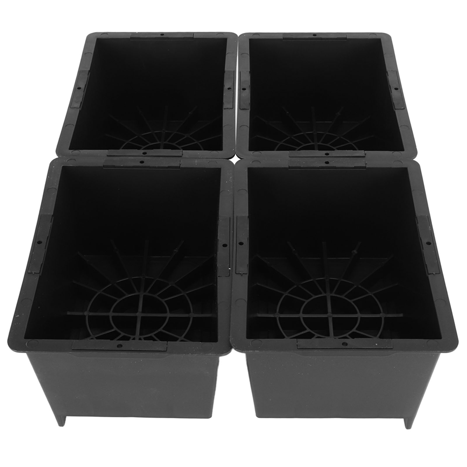Set Mit 4 Stapelbaren, Rutschfesten Bettfüßen Aus Abs, Für Bett, Schreibtisch, Sofa, Tisch, Schwarz, 10 Cm (4 Zoll).