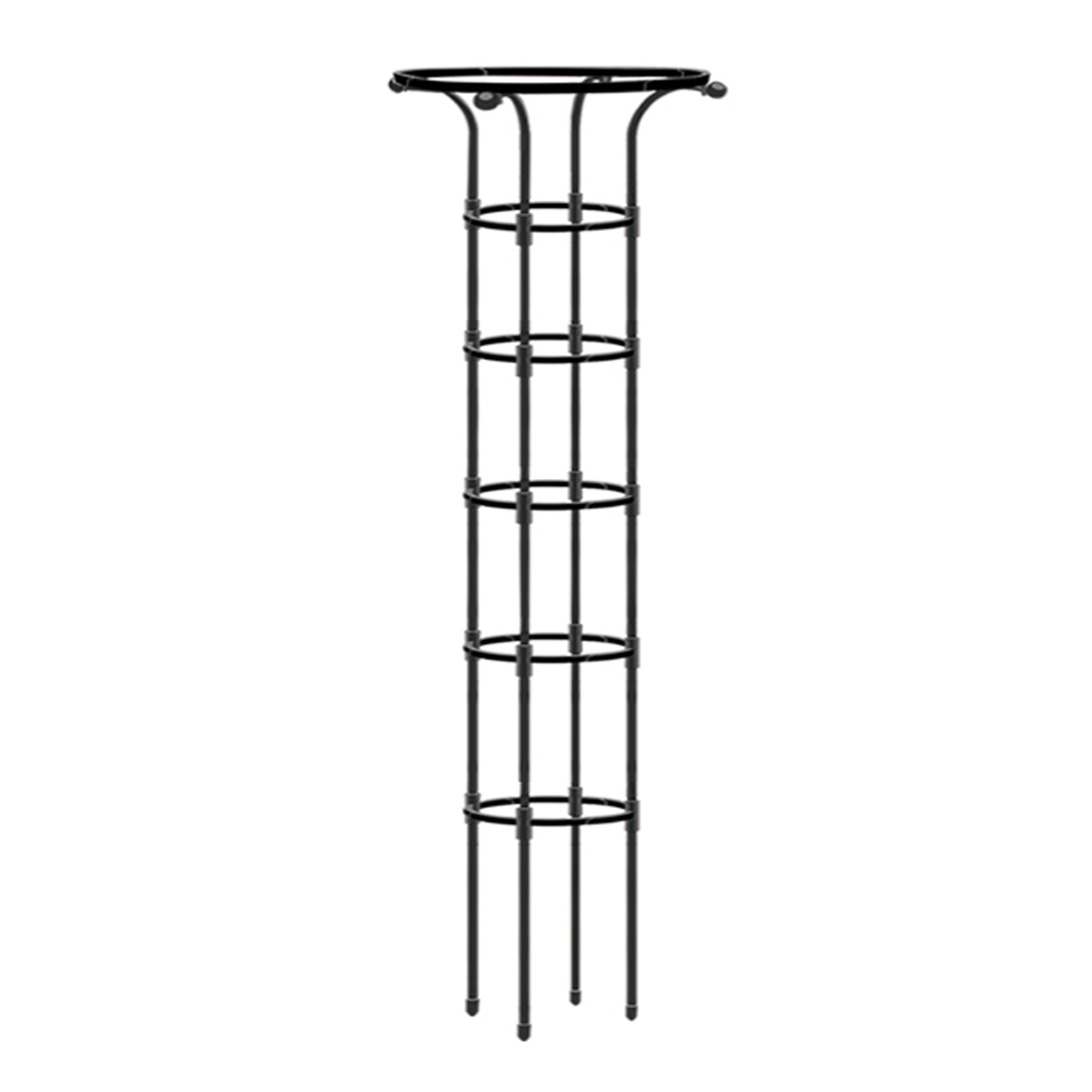 Stabile Kletterpflanzenstütze Aus Schwarzem Metall, 185 X 28 Cm / 72,83 X 11,02 Zoll