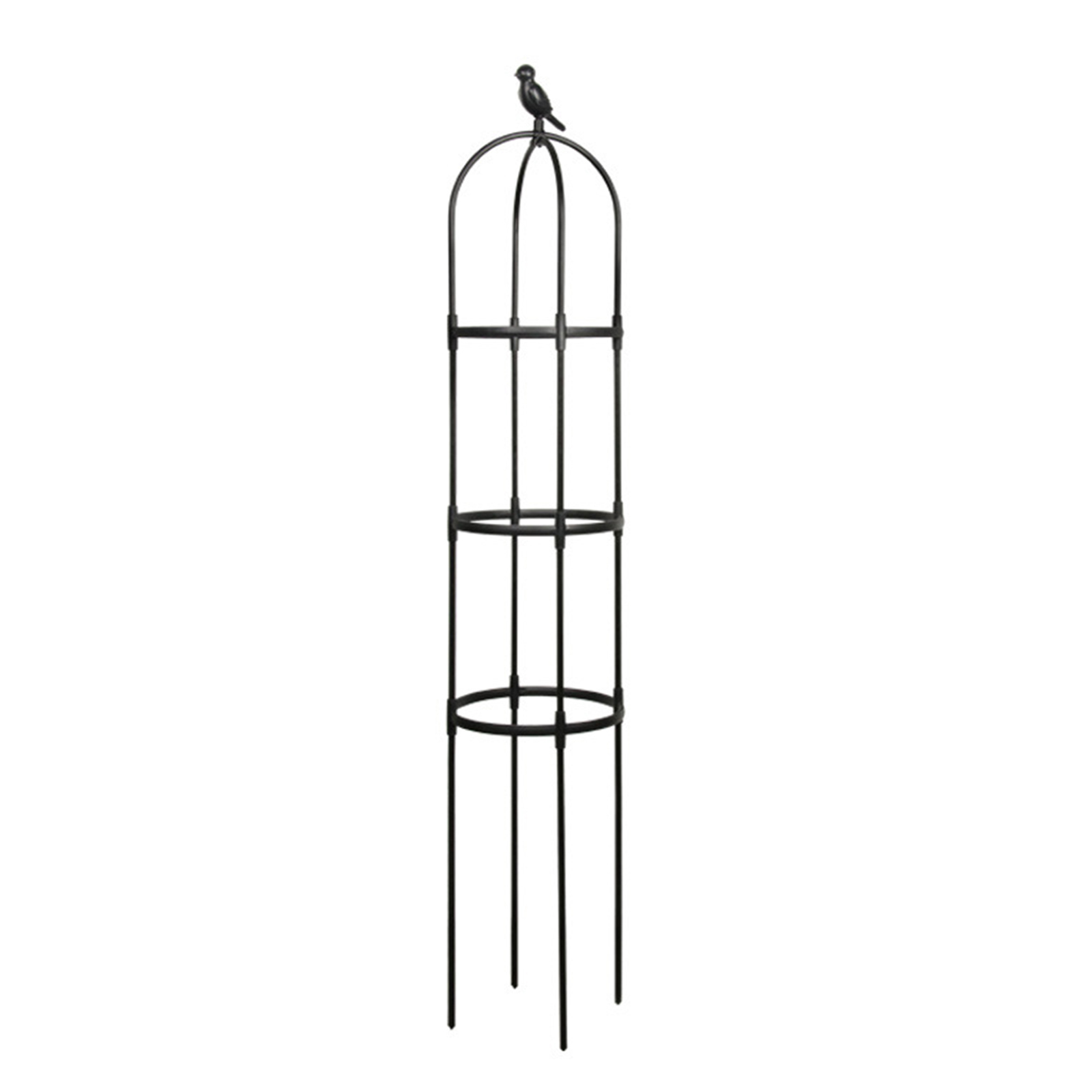 Pflanzenstütze 30 X 150 Cm, Aus Edelstahl Und Schwarzem Kunststoff, Ideal Für Den Garten.