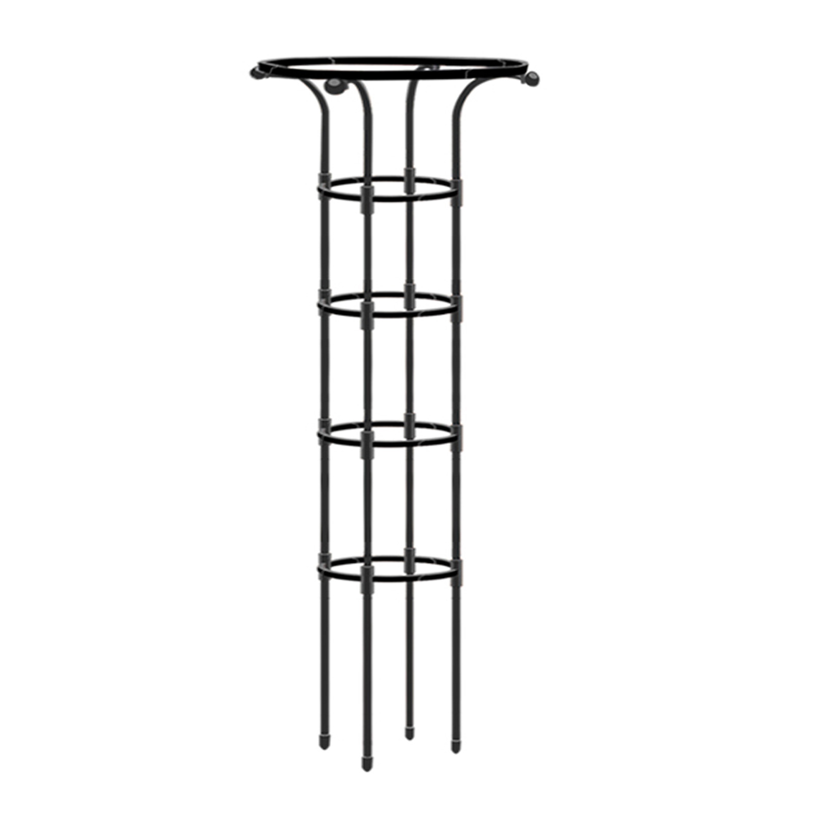 Schwarze, Rostfreie Gartenstütze, Vielseitig Und Dekorativ, Für Kletterrosen. Höhe: 155 Cm, Durchmesser: 28 Cm.