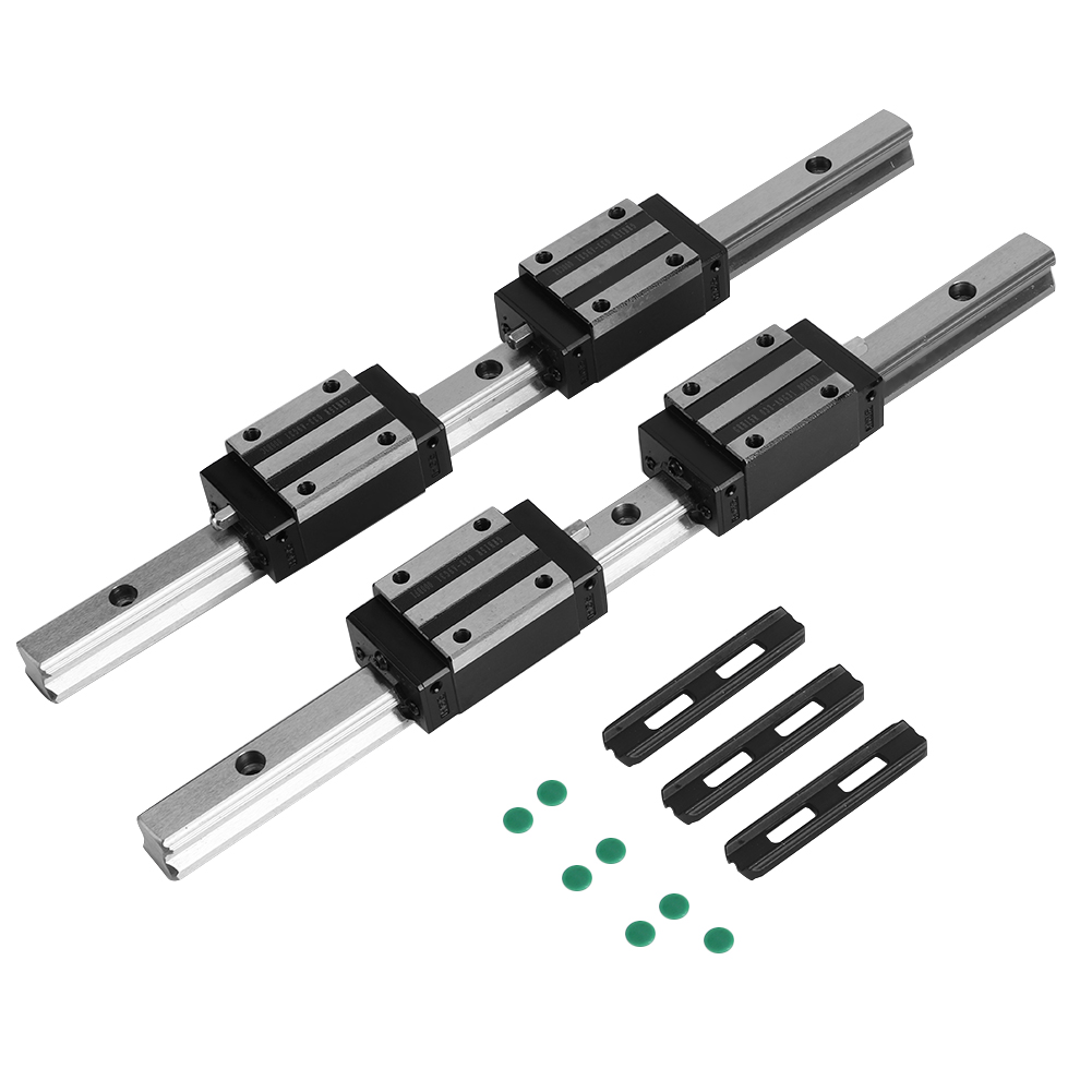 Hg15-300 Mm Linearführungsschienen Aus Gusseisen Mit 4 Schwarzen Hgh15 Linearlagergleitblöcken