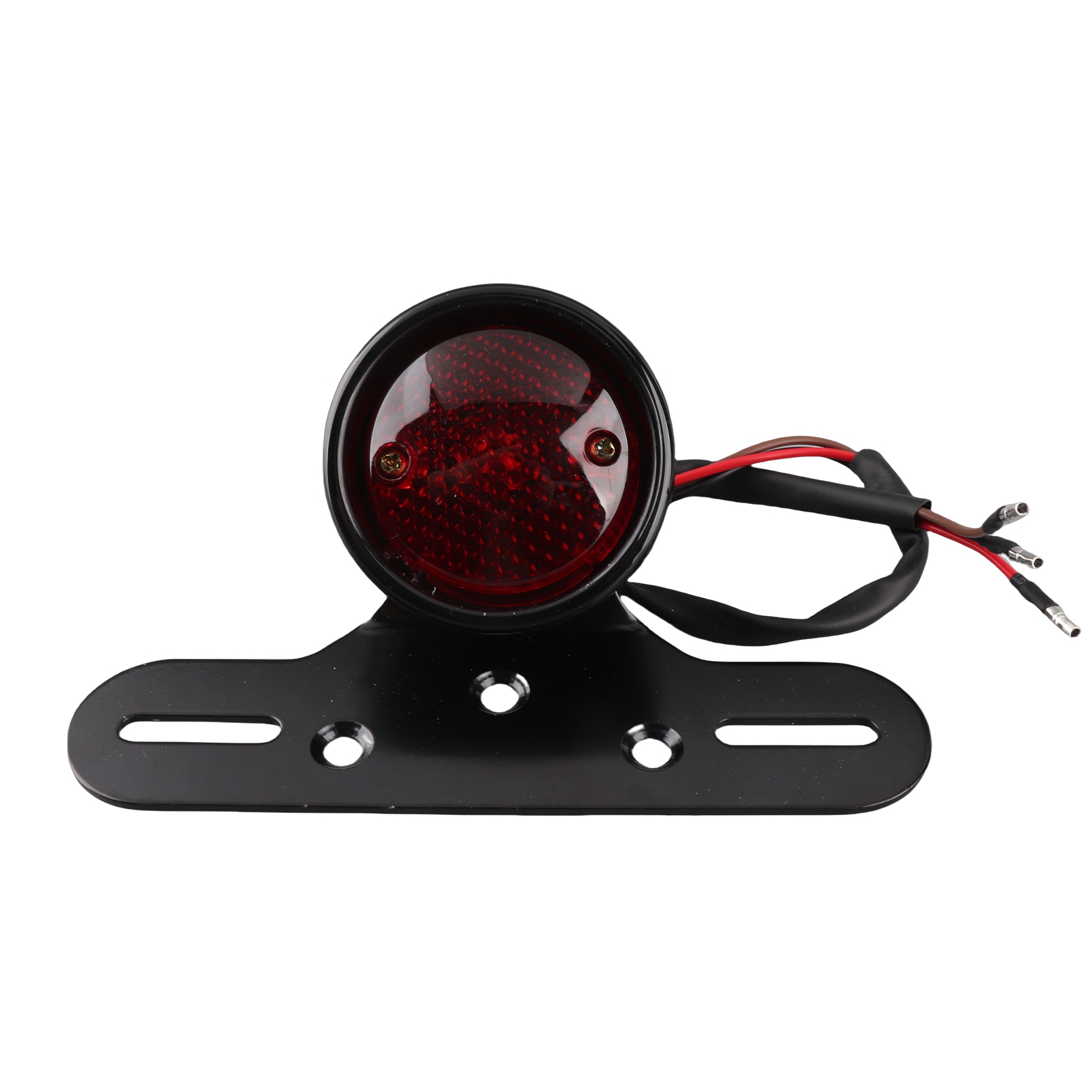 Rote Rücklichtbirne Für Schwarzes Chopper-bobber-motorrad