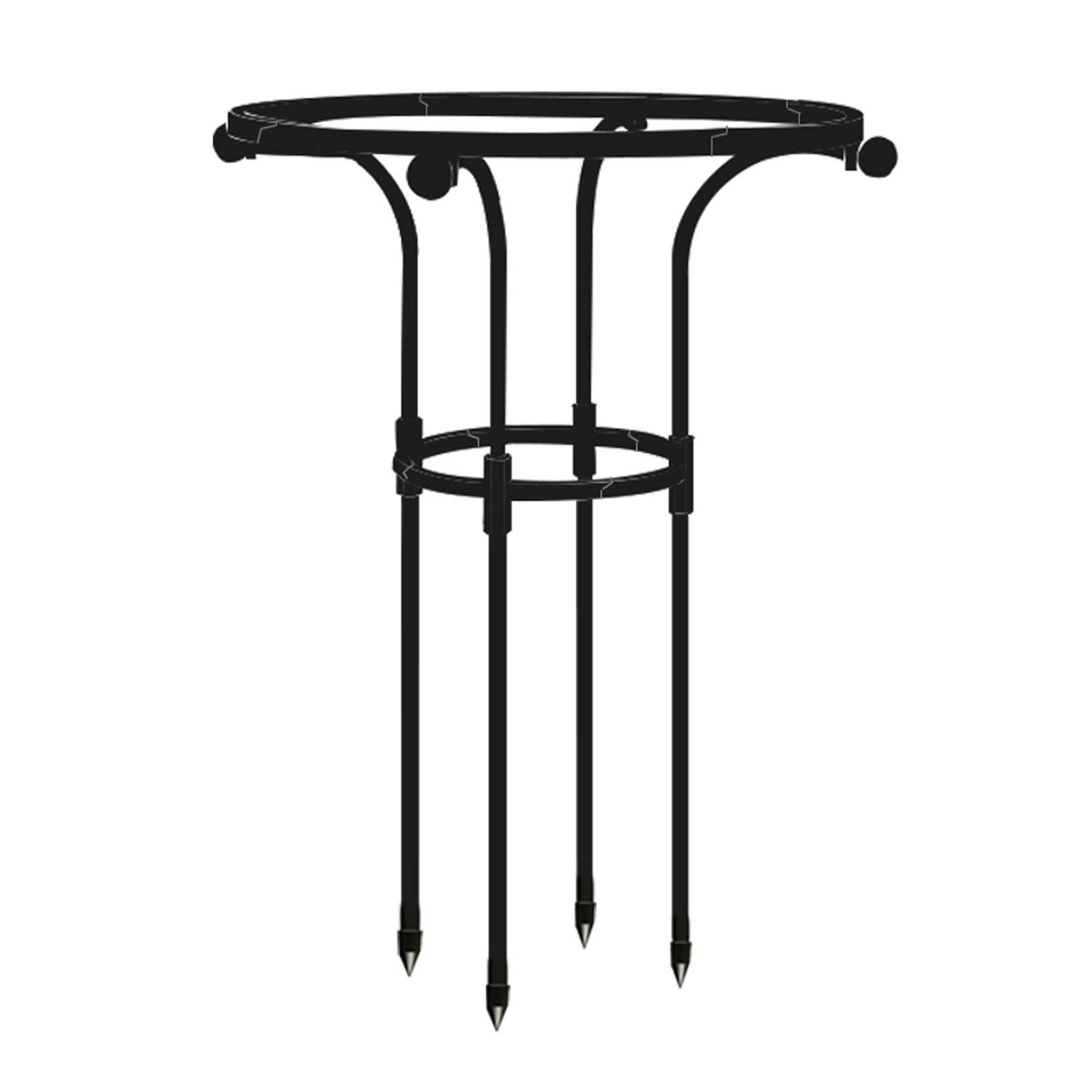 Rankhilfe Für Kletterpflanzen Im Innen- Und Außenbereich, Schirmförmig, Schwarz, 65 Cm Hoch, 20 Cm Durchmesser.