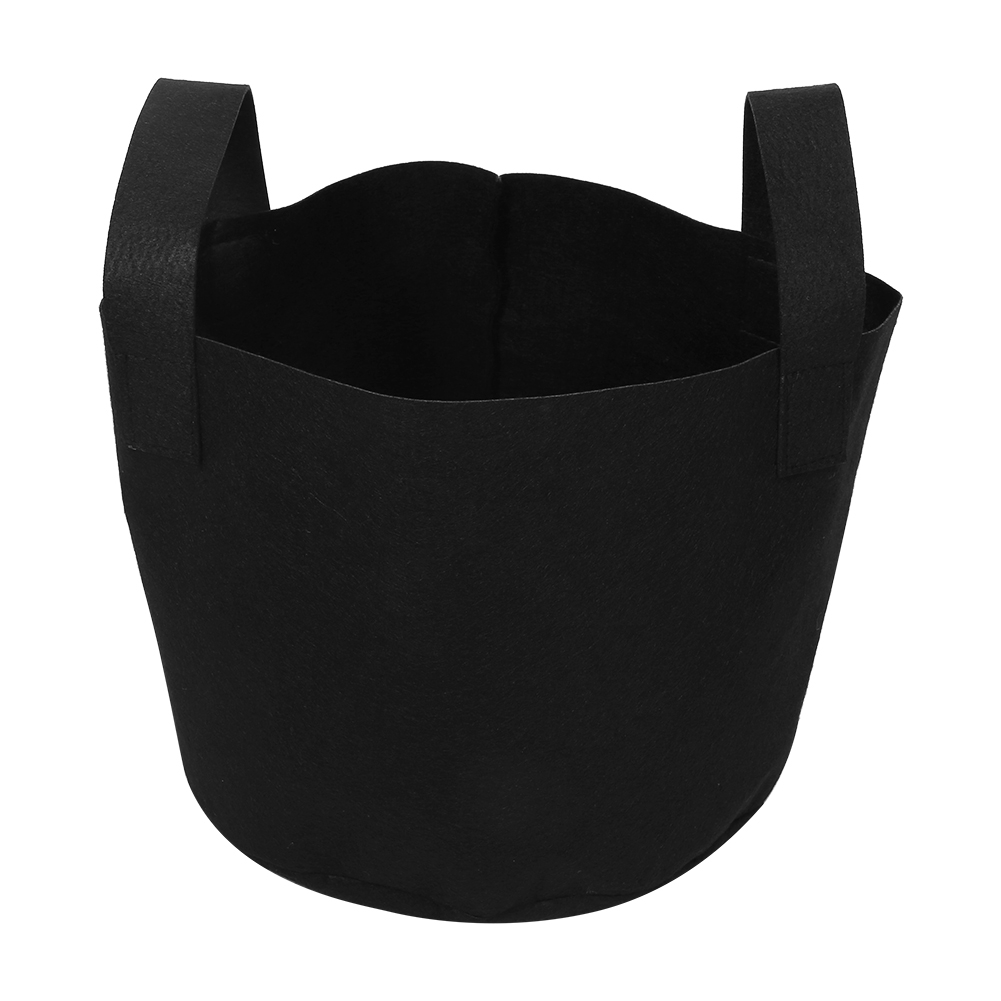 Schwarzer Pflanzsack Für Pflanzen, Gemüse Und Blumen, Belüftung, Pflanztopf (3 Gallonen, 20 X 25 Cm)