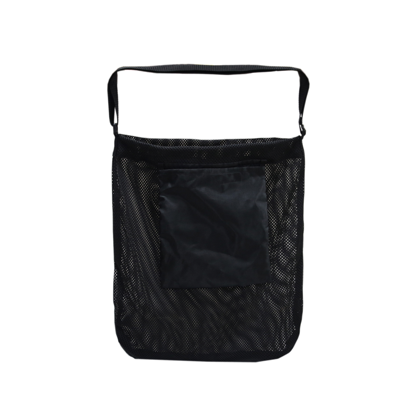 Atmungsaktive Pilzsammeltasche Aus Netzgewebe Mit Verstellbarem Schultergurt, Schwarz