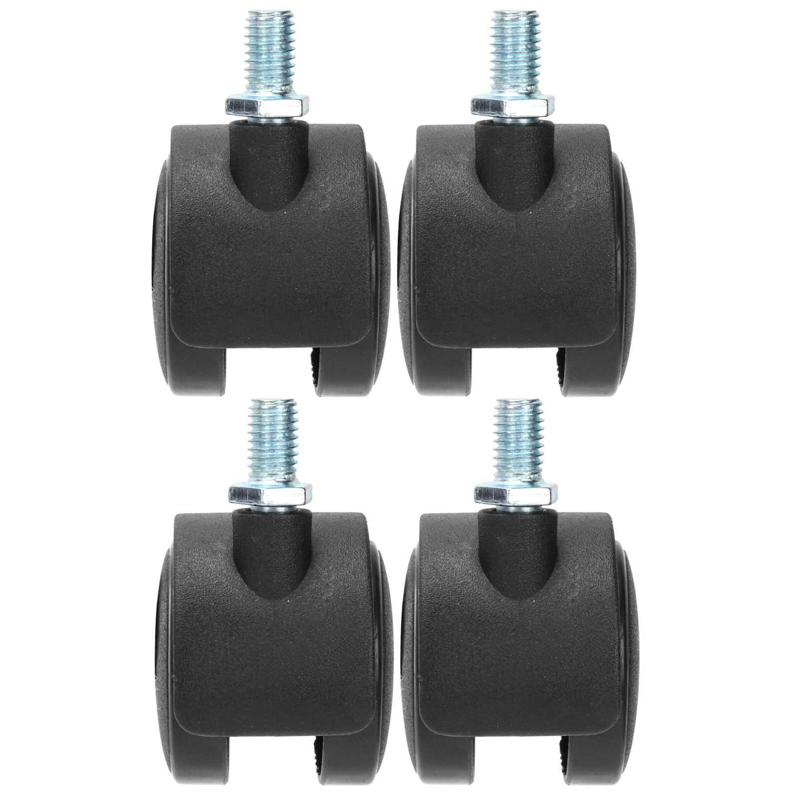 4er-set Pu-rollen Mit Bremsen, 3,8 Cm (1,5 Zoll), Universell Einsetzbar, Für Schränke, Regale, Wagen, Schwarz