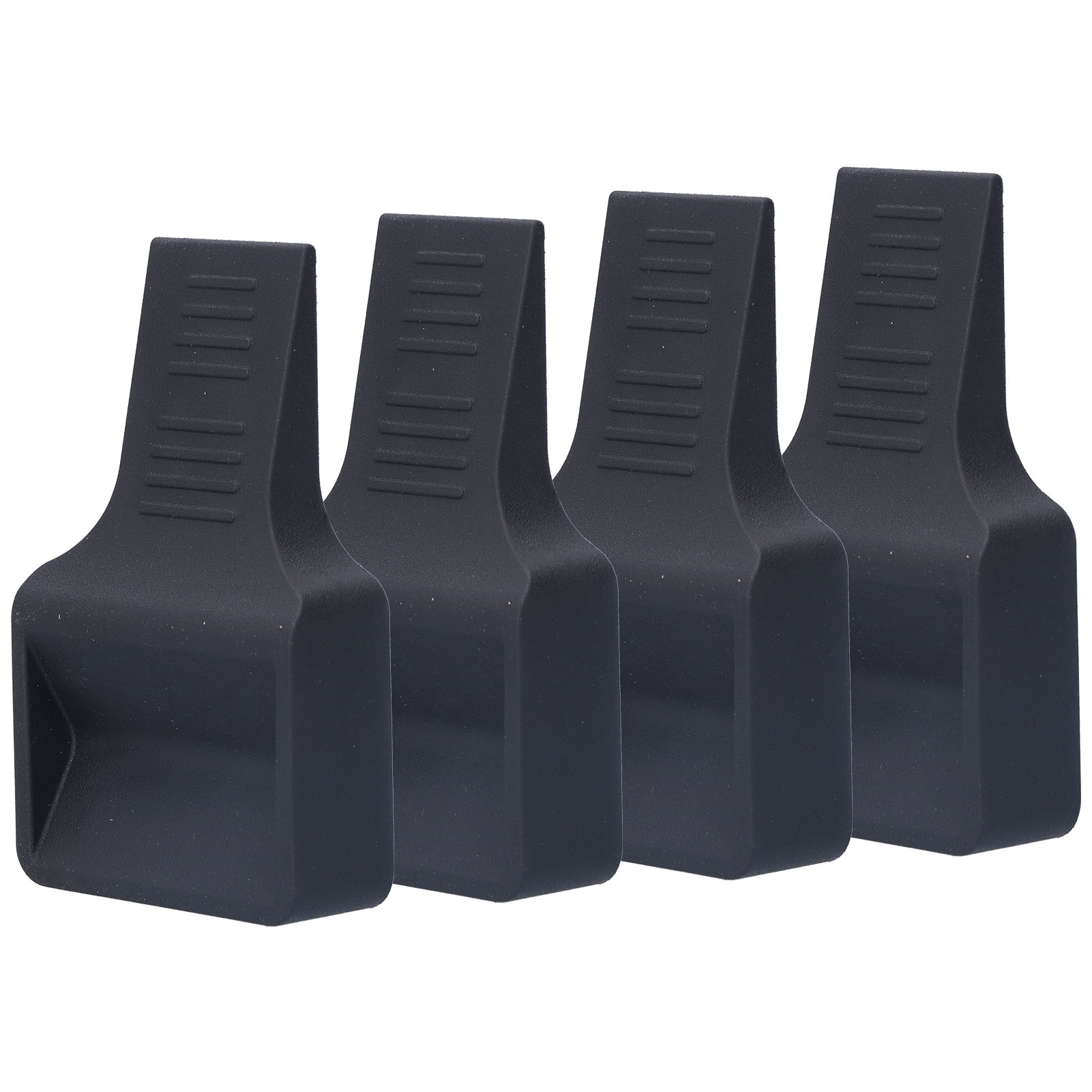 Set Mit 4 V-förmigen, Rutschfesten Rollenkappen Für Möbel (sofas, Betten, Stühle, Schränke), Schwarz