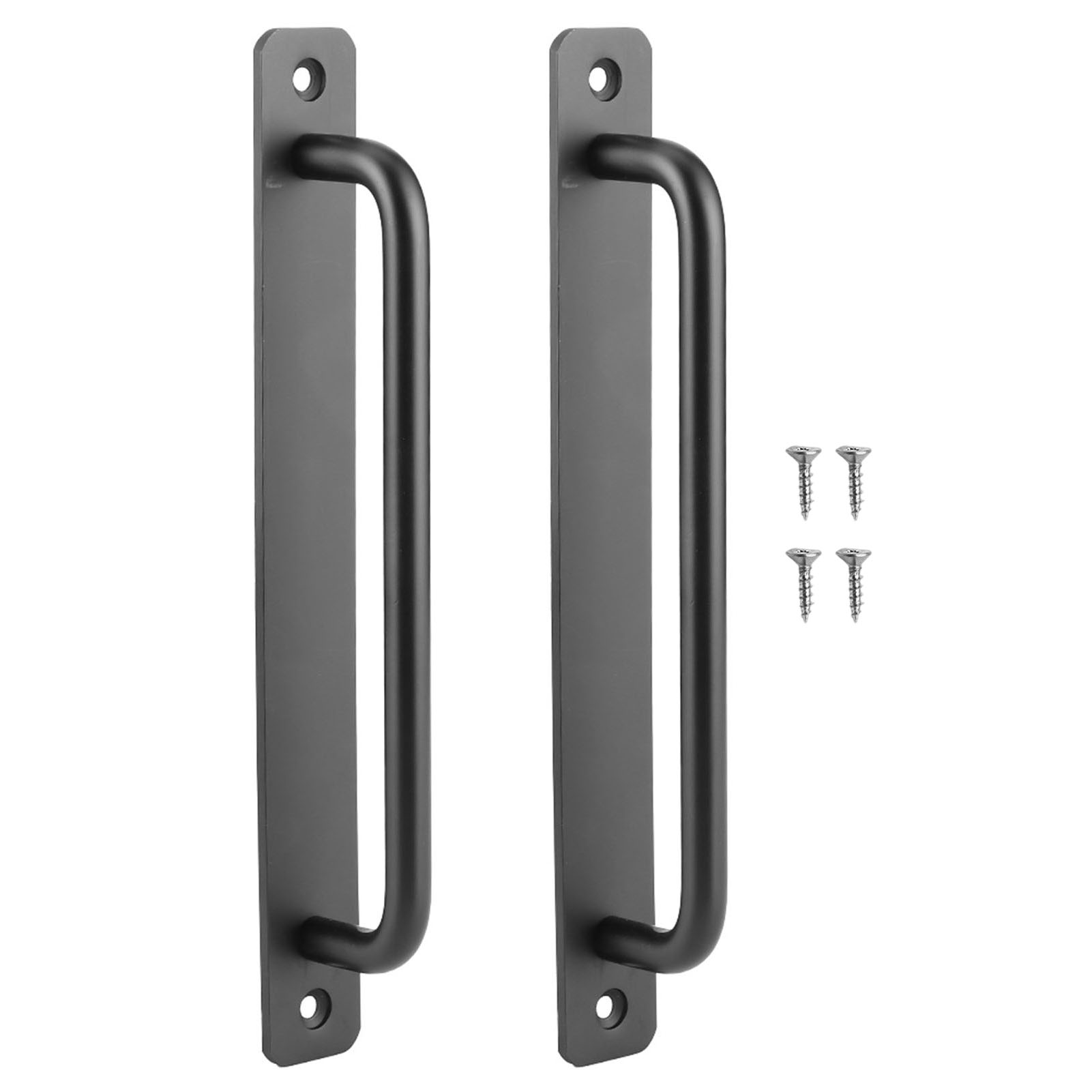 Set Aus 2 Eleganten Schiebetürgriffen Aus Schwarzer Aluminiumlegierung Für Schränke, Regale, Garagen Und Gartenhäuser.