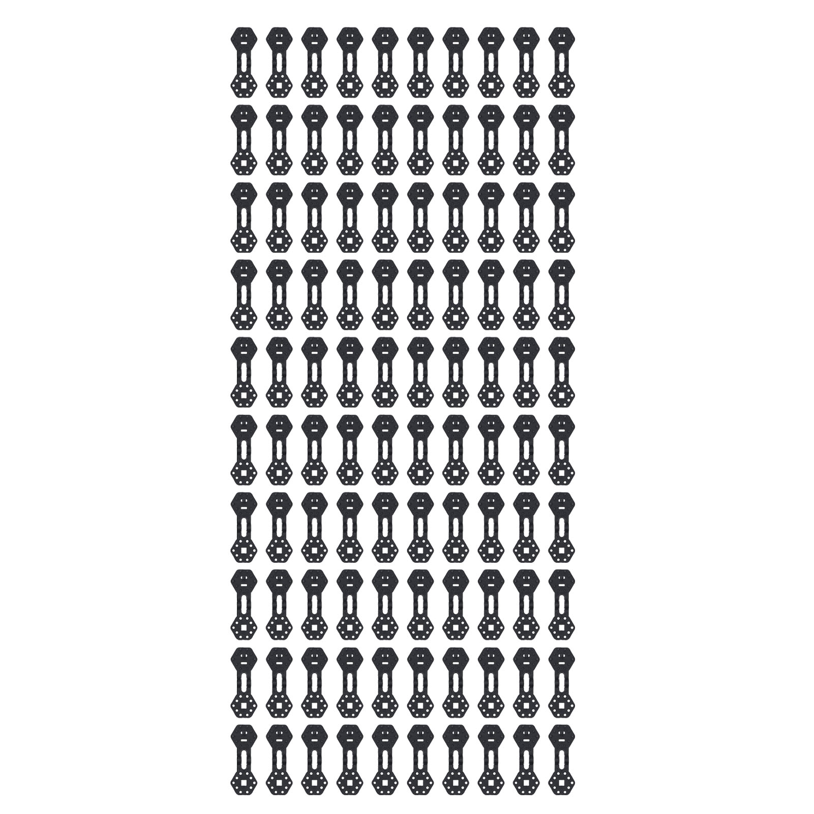 Packung Mit 100 Robusten, Sechseckigen Kunststoff-befestigungsclips Für Sonnensegel, Vogelschutznetze Und Gartennetze (schwarz).