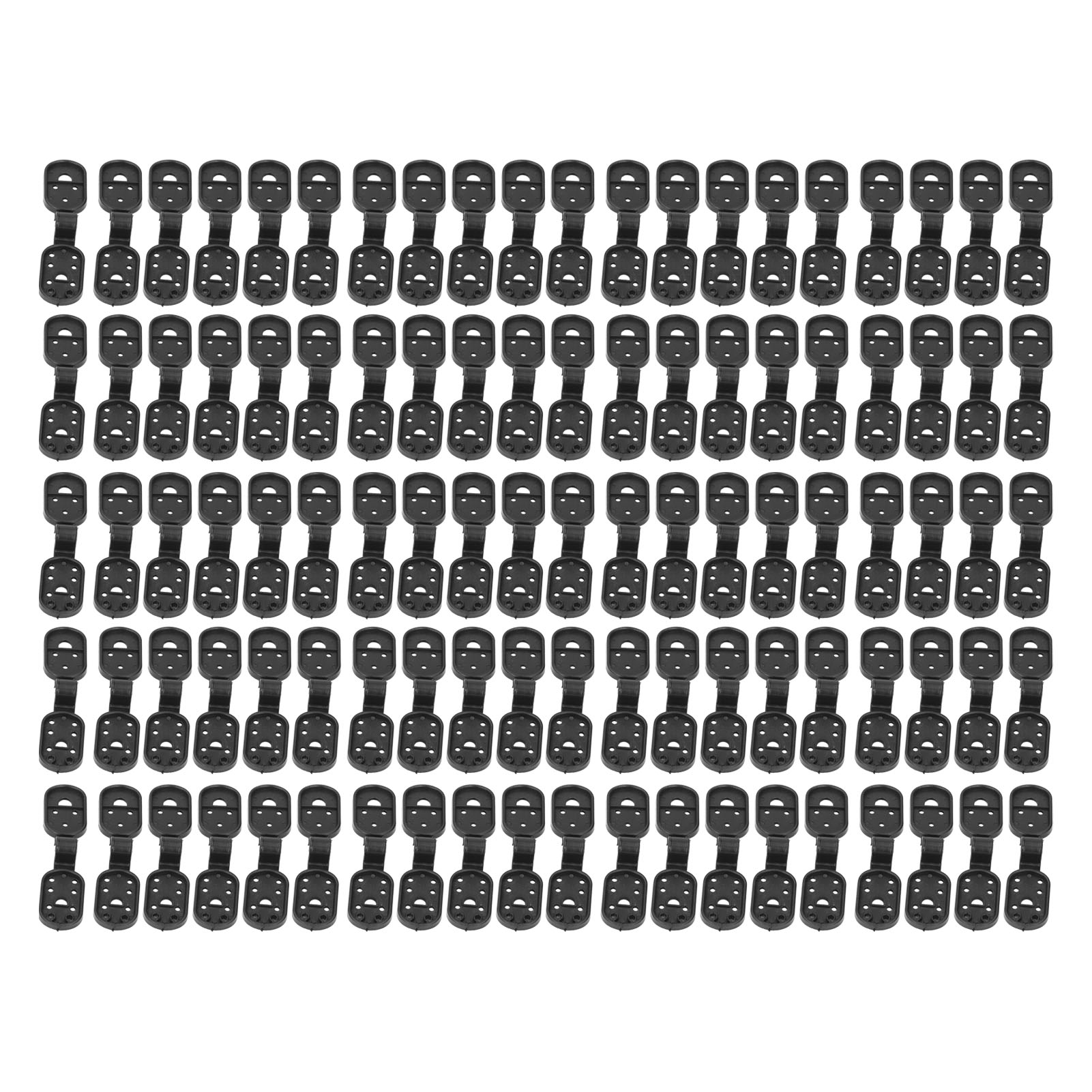 100 Schwarze Ovale Abs-befestigungsclips Für Sonnensegel, Einfach Zu Verwenden, Für Vogelschutznetze Und Gartennetze.