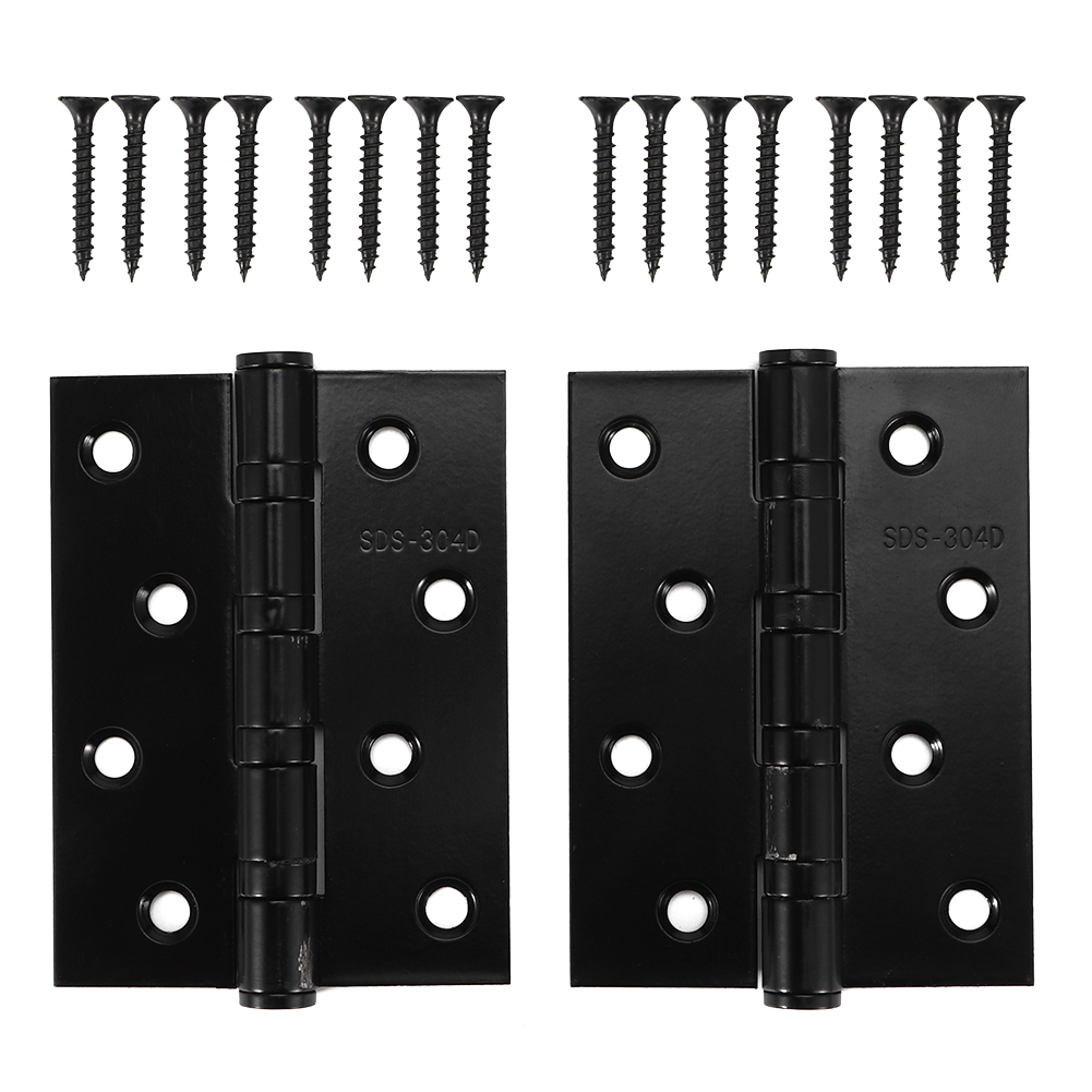 Türscharnier Aus Edelstahl 304, 3,0 Mm Dick, Geräuschlos Und Flach, Schwarze Beschläge Für Den Hausgebrauch