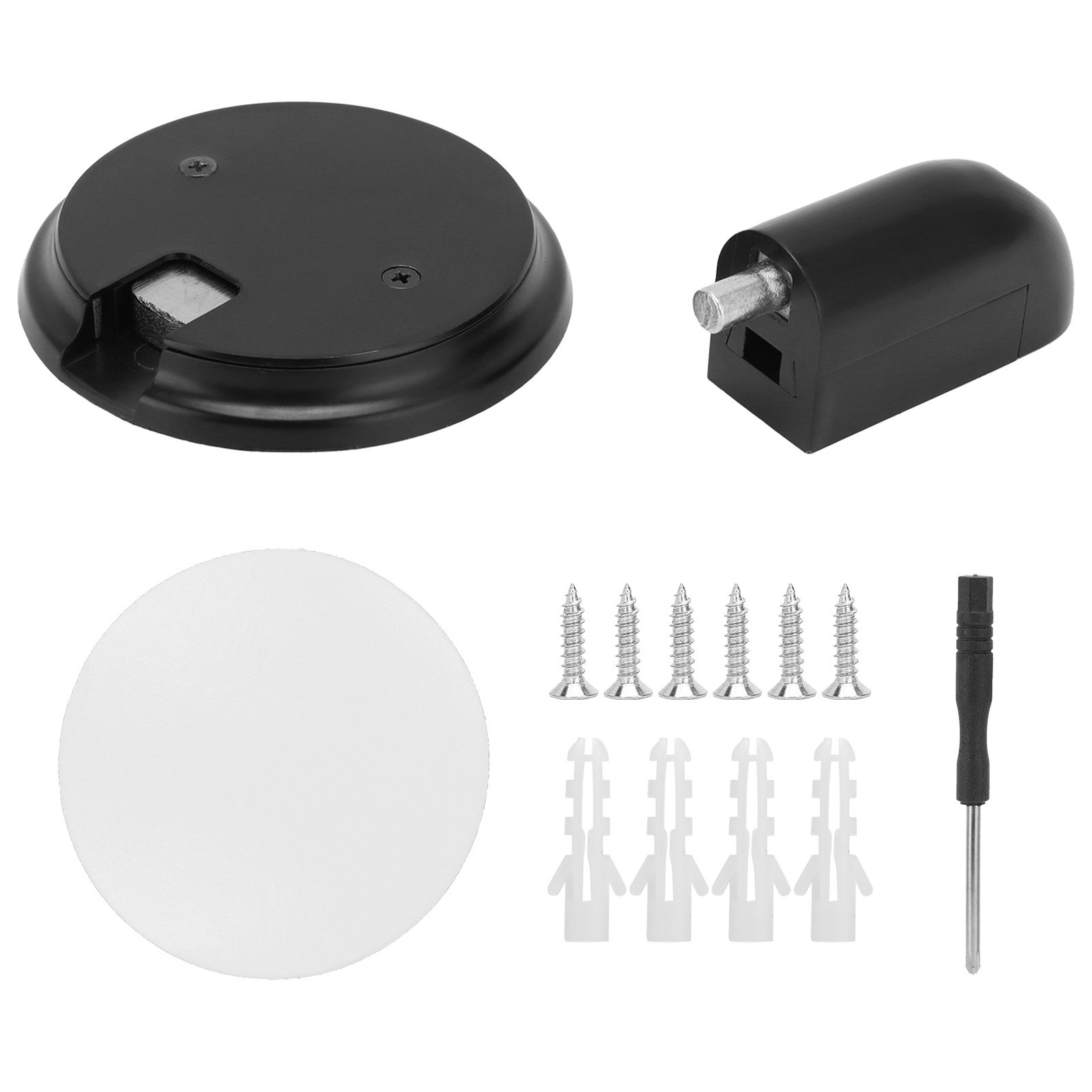 Druckmontierter, Magnetischer, Mechanischer, Windfester Türstopper Mit Saugnapf Leise Und Fest Mattschwarz
