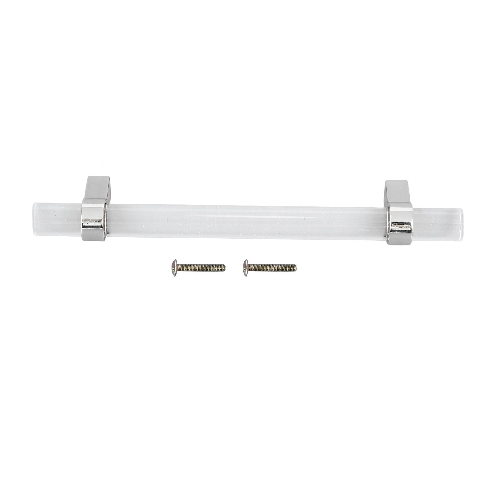 Moderner, Transparenter Acrylgriff Für Schubladen, Schränke, Bücherregale Und Schuhschränke, 128 Mm Lochabstand, Silberfarben