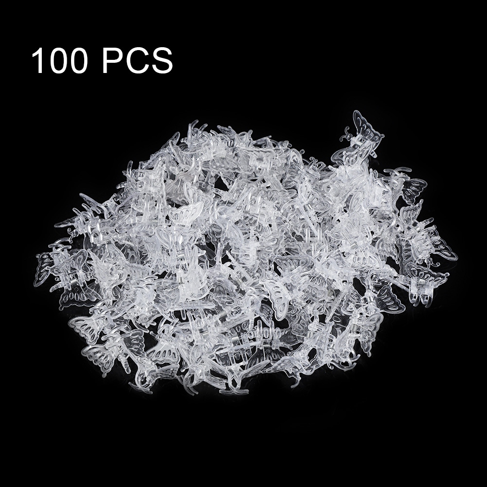 100 Stielclips Für Orchideen, Gartenwerkzeuge, Mini-kunststoffblumenstiele