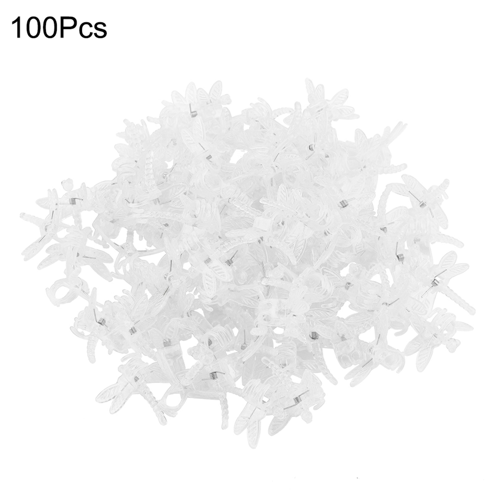 100 Stielclips Für Orchideen, Gartengeräte, Mini-stämme Aus Transparentem Kunststoff Für Vertikales Wachstum.