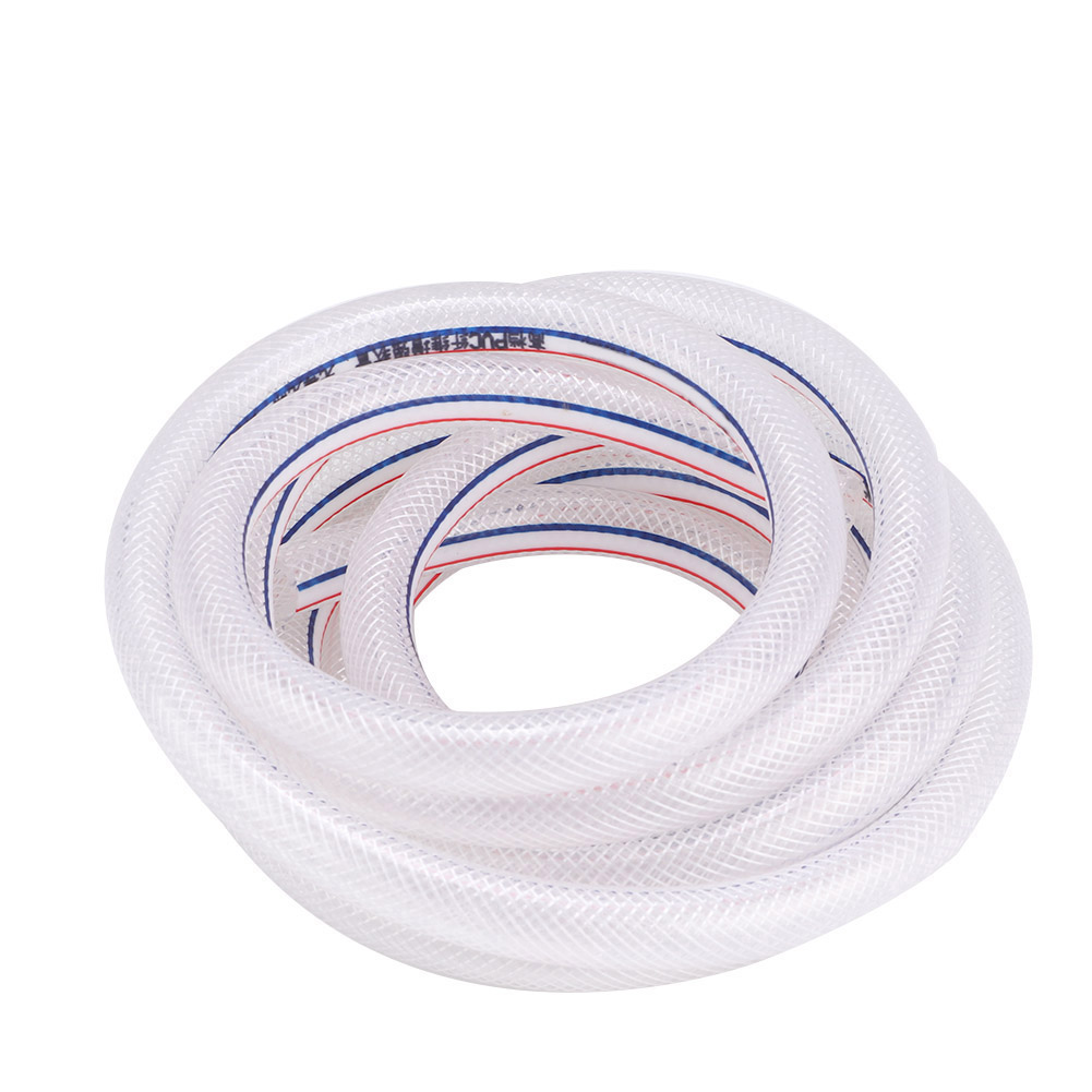 8/12 Mm Pvc-verstärkter, Flexibler, Geflochtener, Transparenter Gartenschlauch Zur Bewässerung