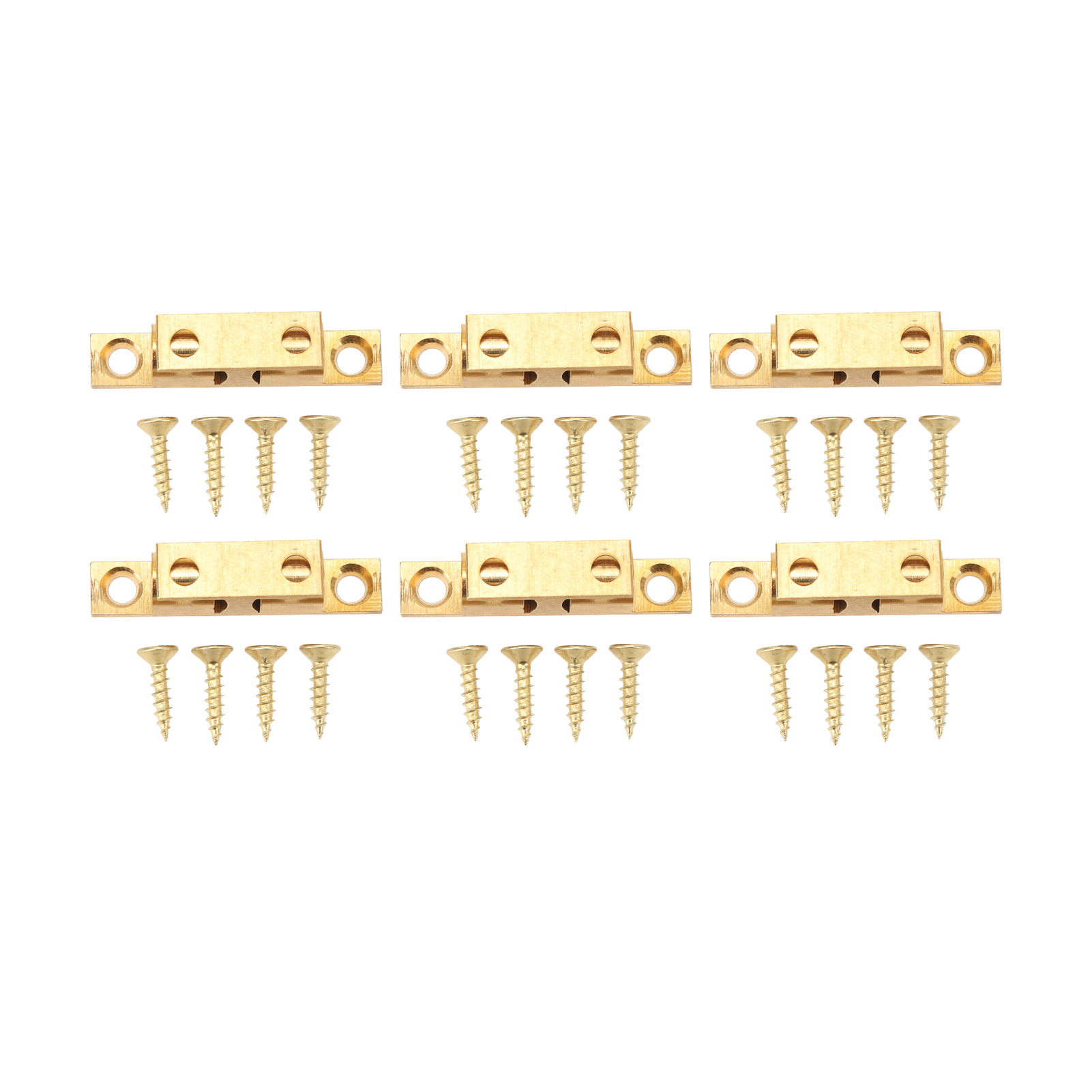 Set Aus 6 Messing-schranktürriegeln Mit Goldener Schraube, Passend Für Die Meisten Schränke (50 Mm / 2 Zoll).