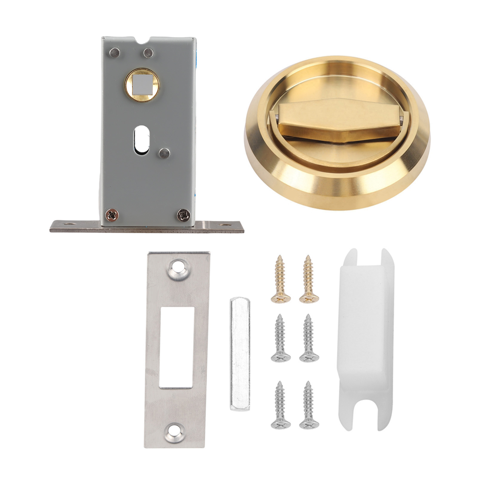 Türschloss Aus Edelstahl Mit Griff Und Zugring Für Schrank-, Schubladen- Oder Kommodentüren (gold)