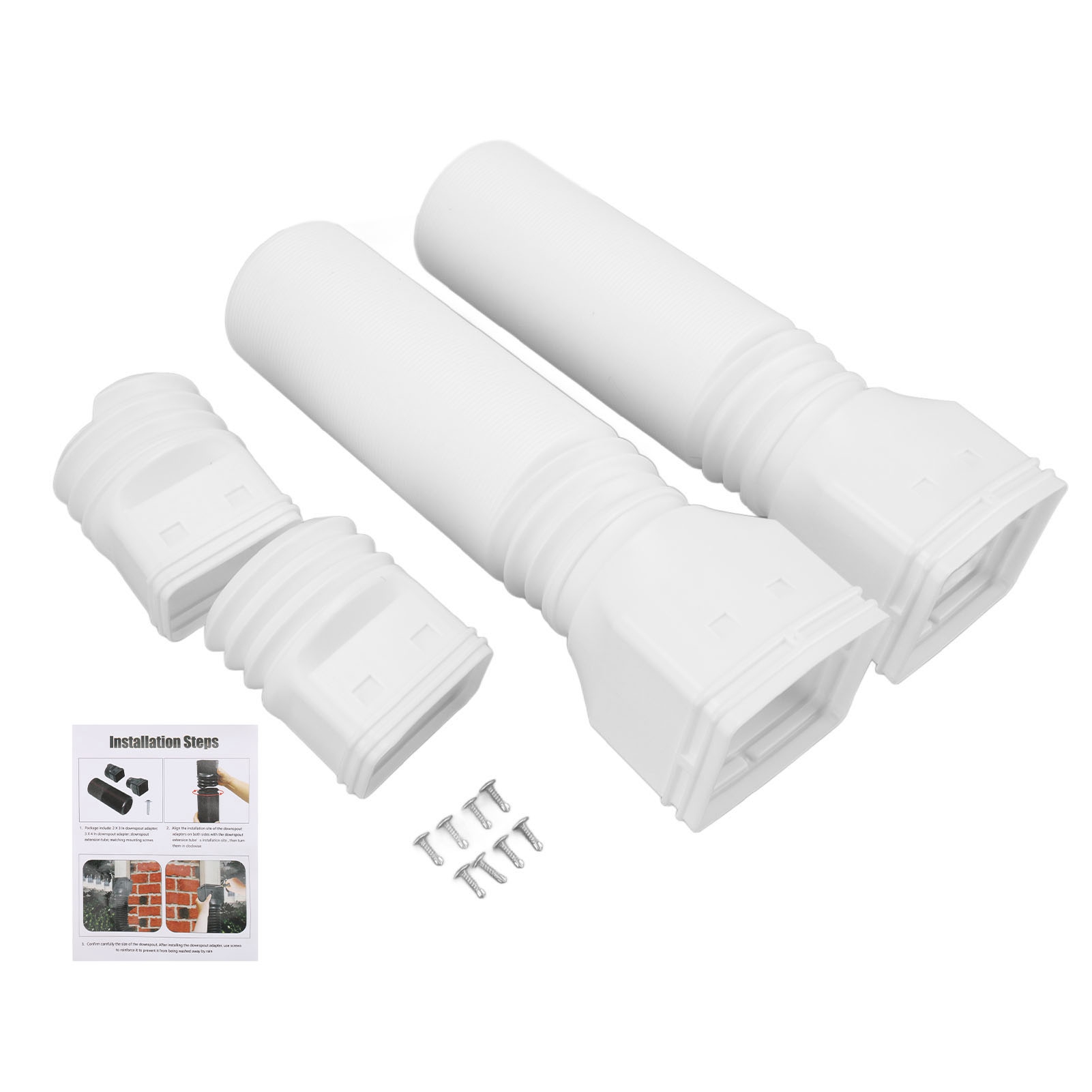 Flexible Und Universelle Fallrohrverlängerung, Ausziehbar Von 51 Cm Bis 74 Cm (weiß).